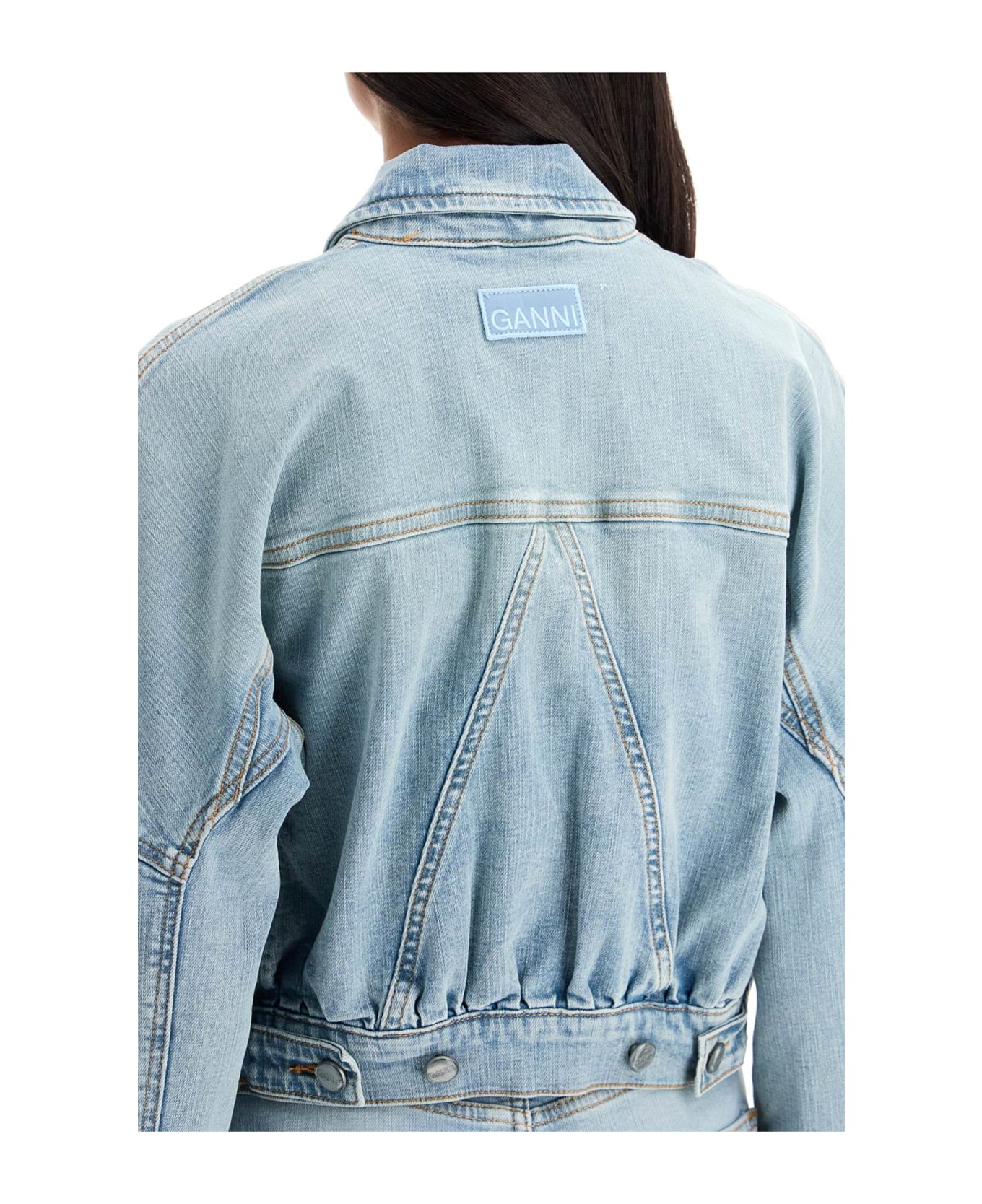 Ganni Denim Bomber - TINT WASH (Blue)