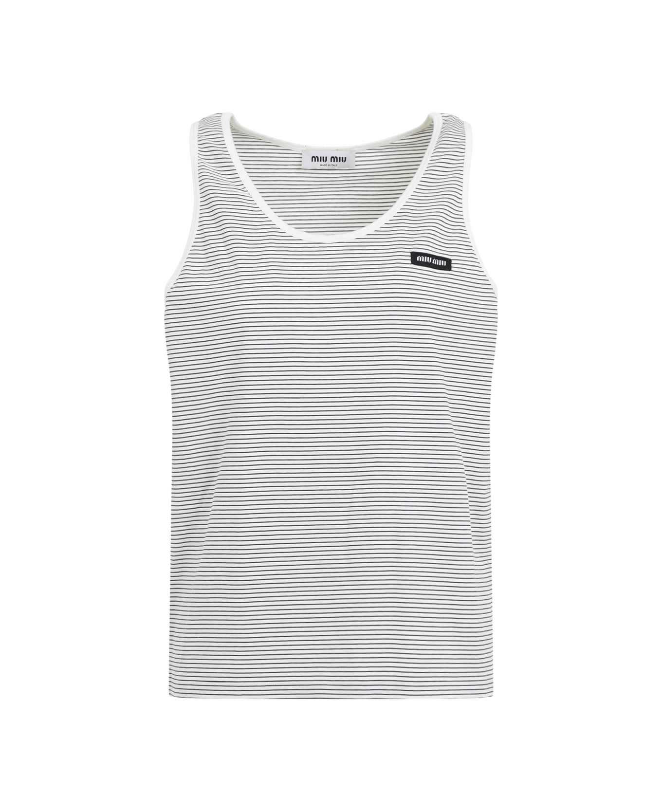 Miu Miu Cotton Top - Bianco Cacao