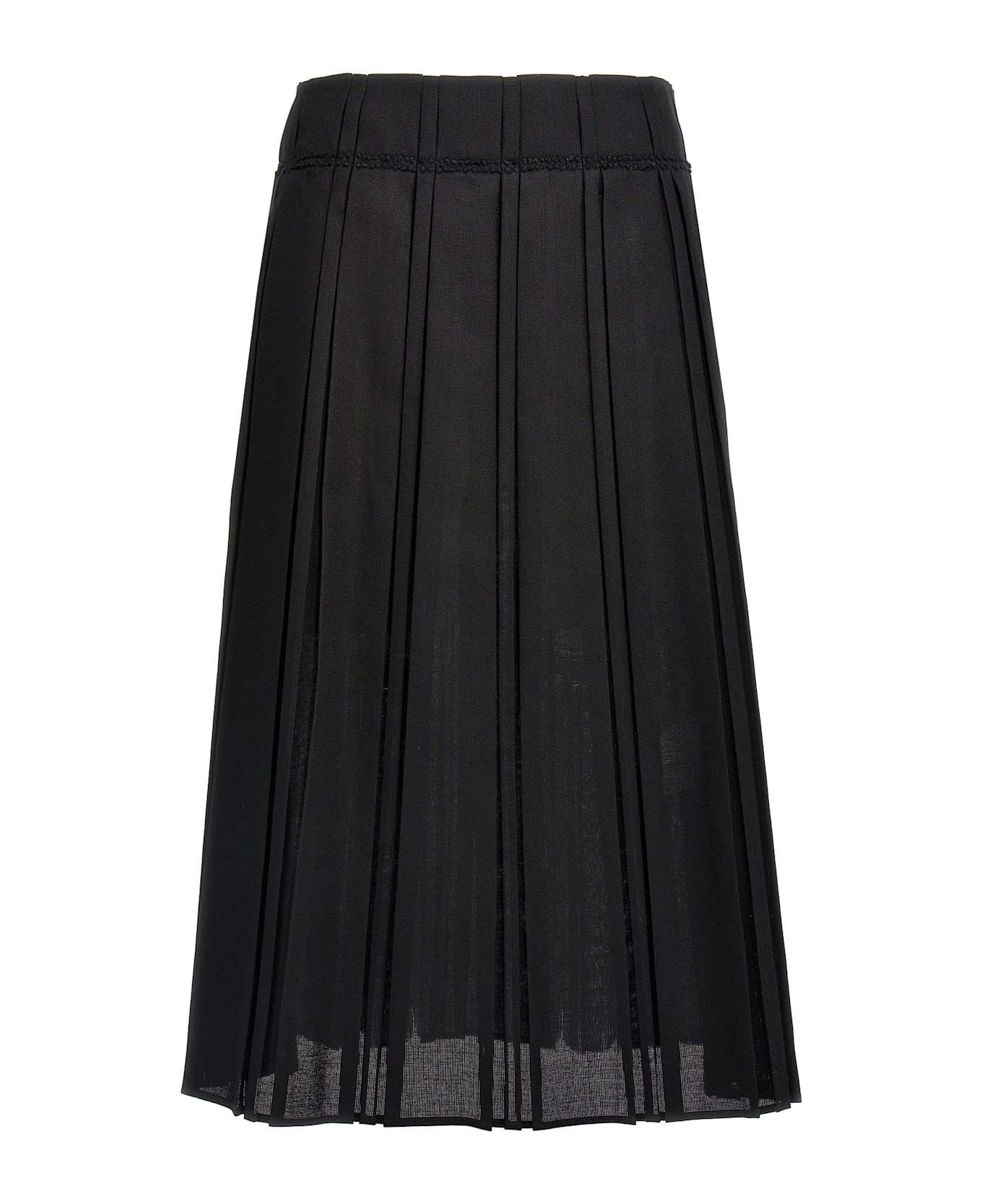 Jil Sander Pleated Skirt - Black  