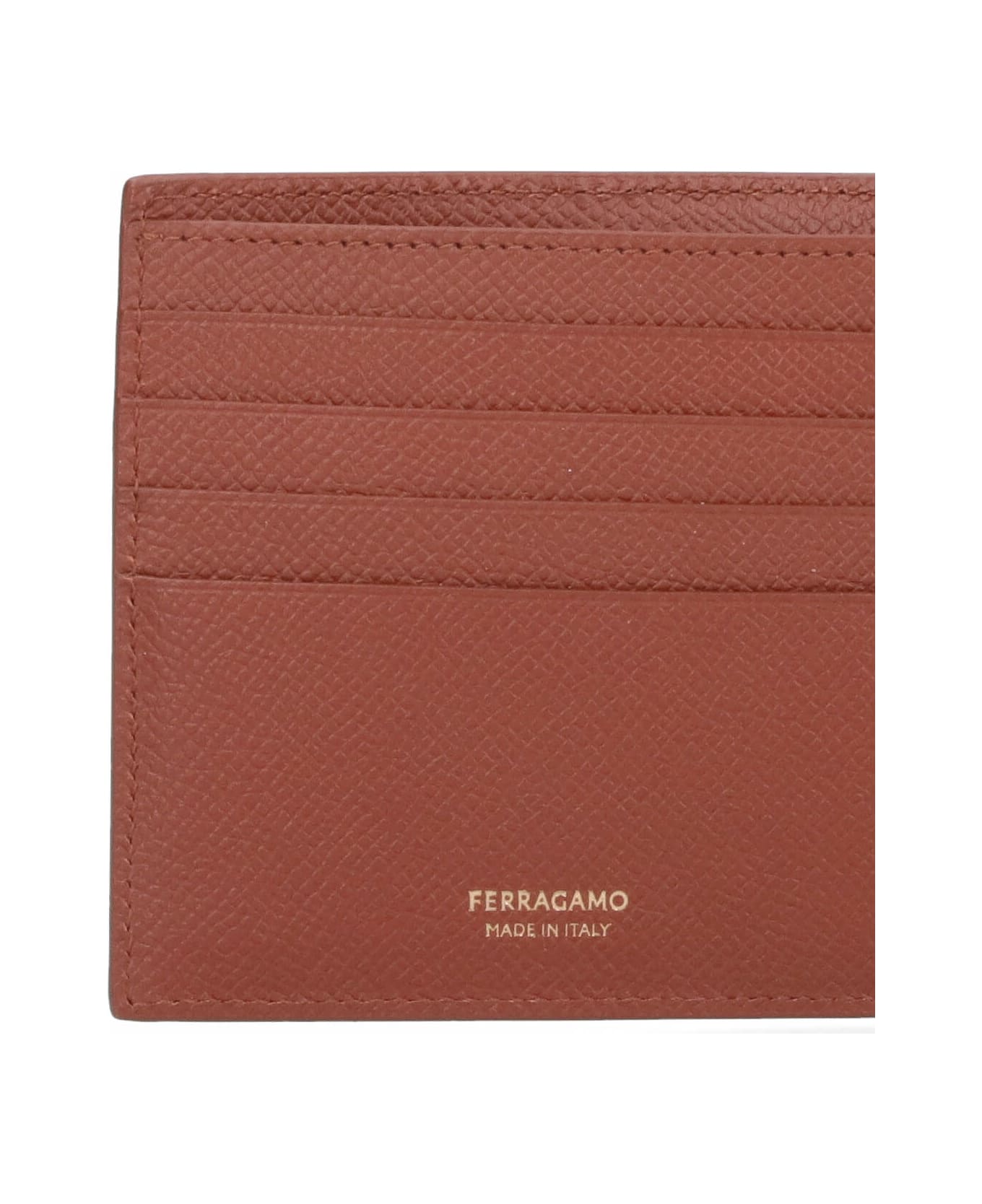 Ferragamo Bi-fold Wallet "gancini" - Brown