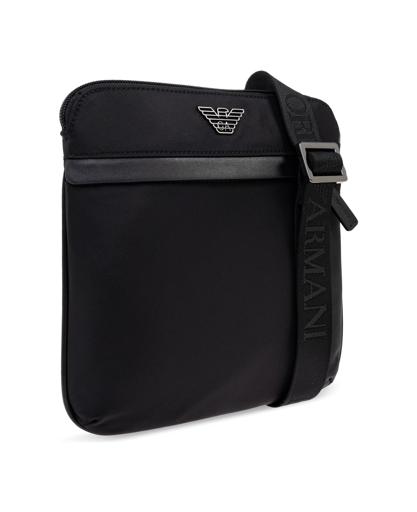 Emporio Armani Shoulder Bag With Logo - Black