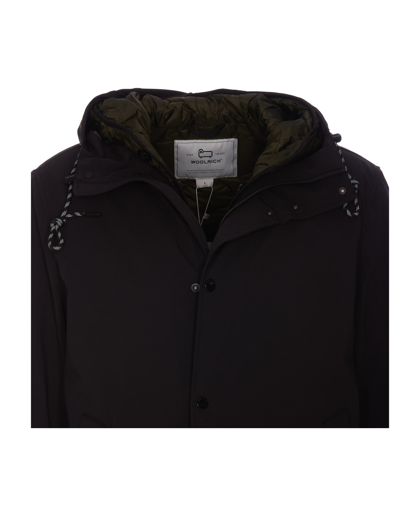Woolrich Stretch Padded Coat - Nero