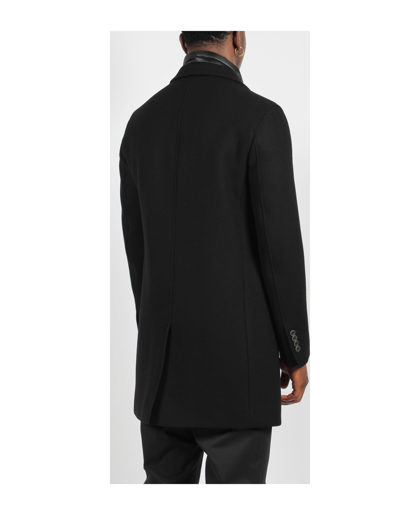 Herno Recycled Wool Coat - BLACK