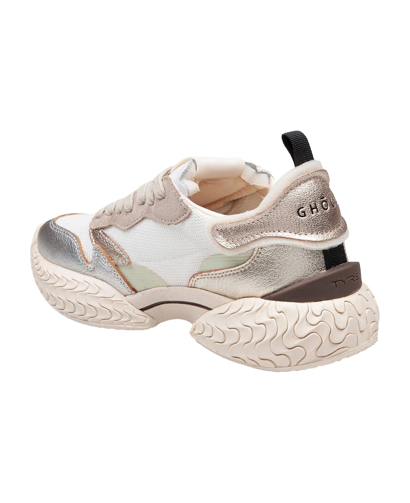 GHOUD Sneakers Tyre In Mesch Color White And Platinum - White/Platinum スニーカー