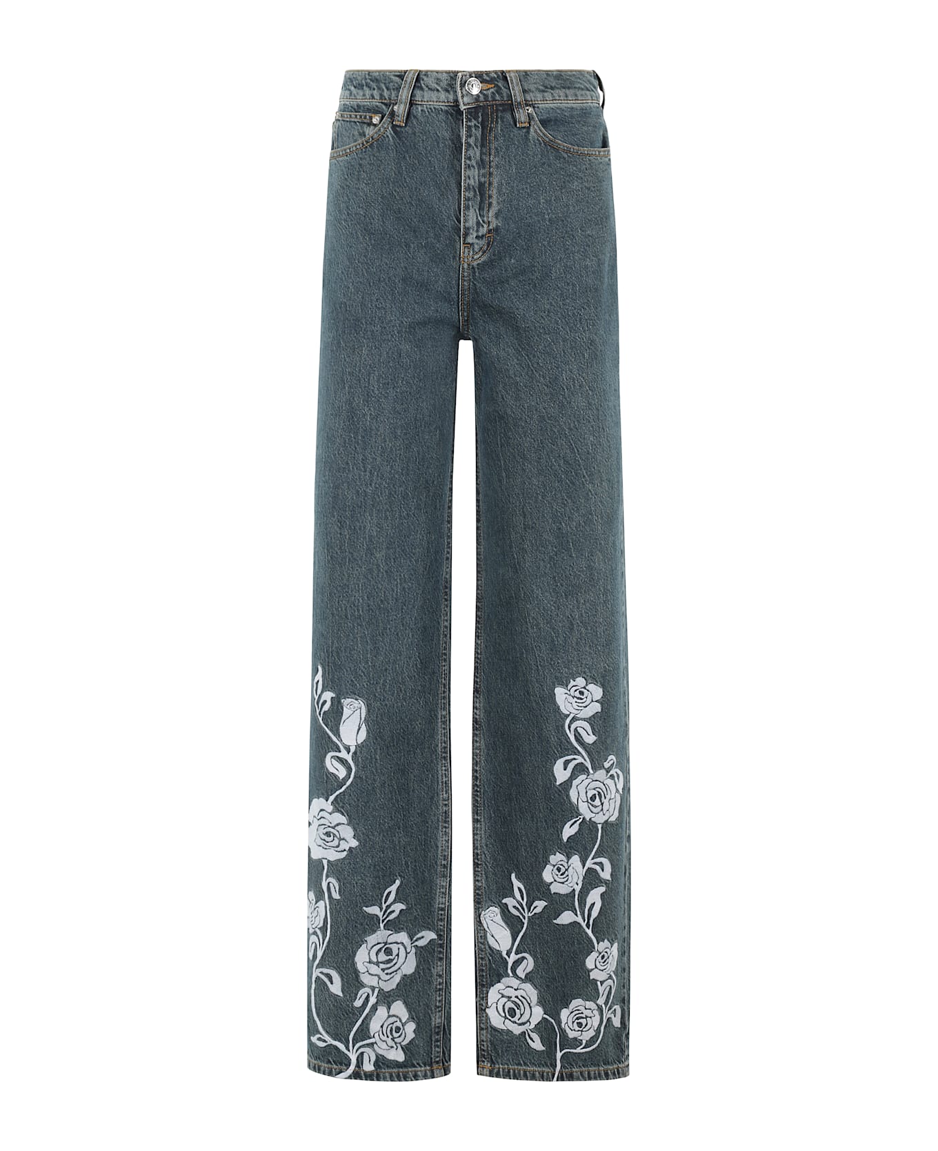 Rotate by Birger Christensen Straight Legged Jeans - Steel Blue Denim