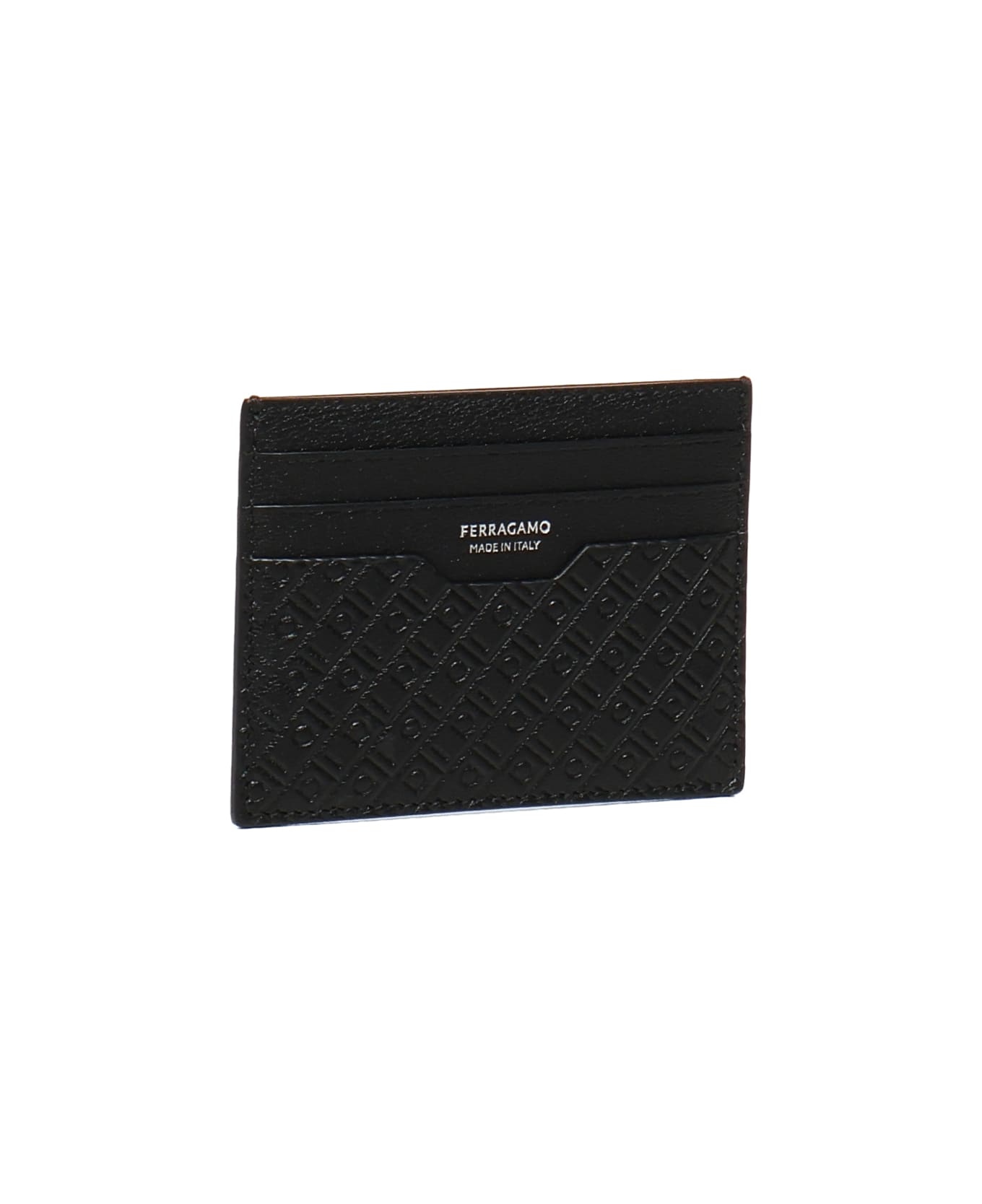 Ferragamo Monogram Card Holder - Black