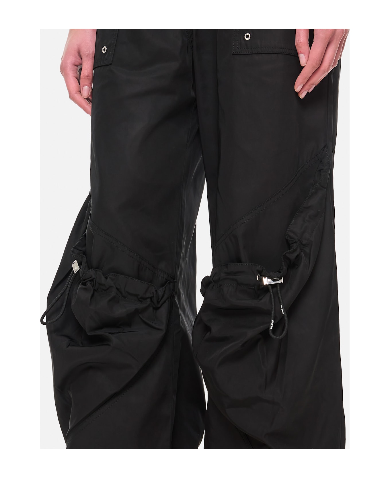 The Attico Nylon Long Pant - Black