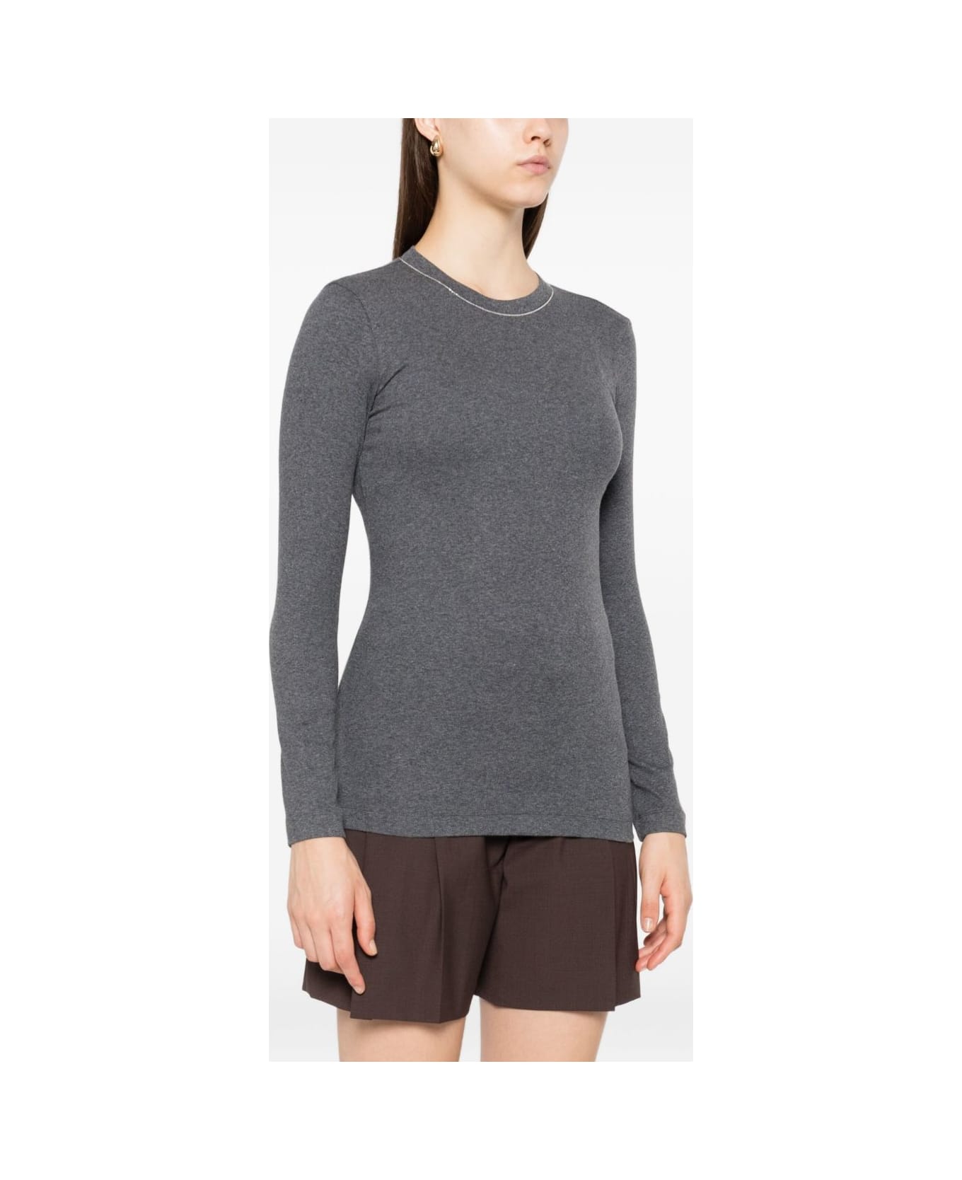 Brunello Cucinelli Cotton Crewneck Sweater - Grey