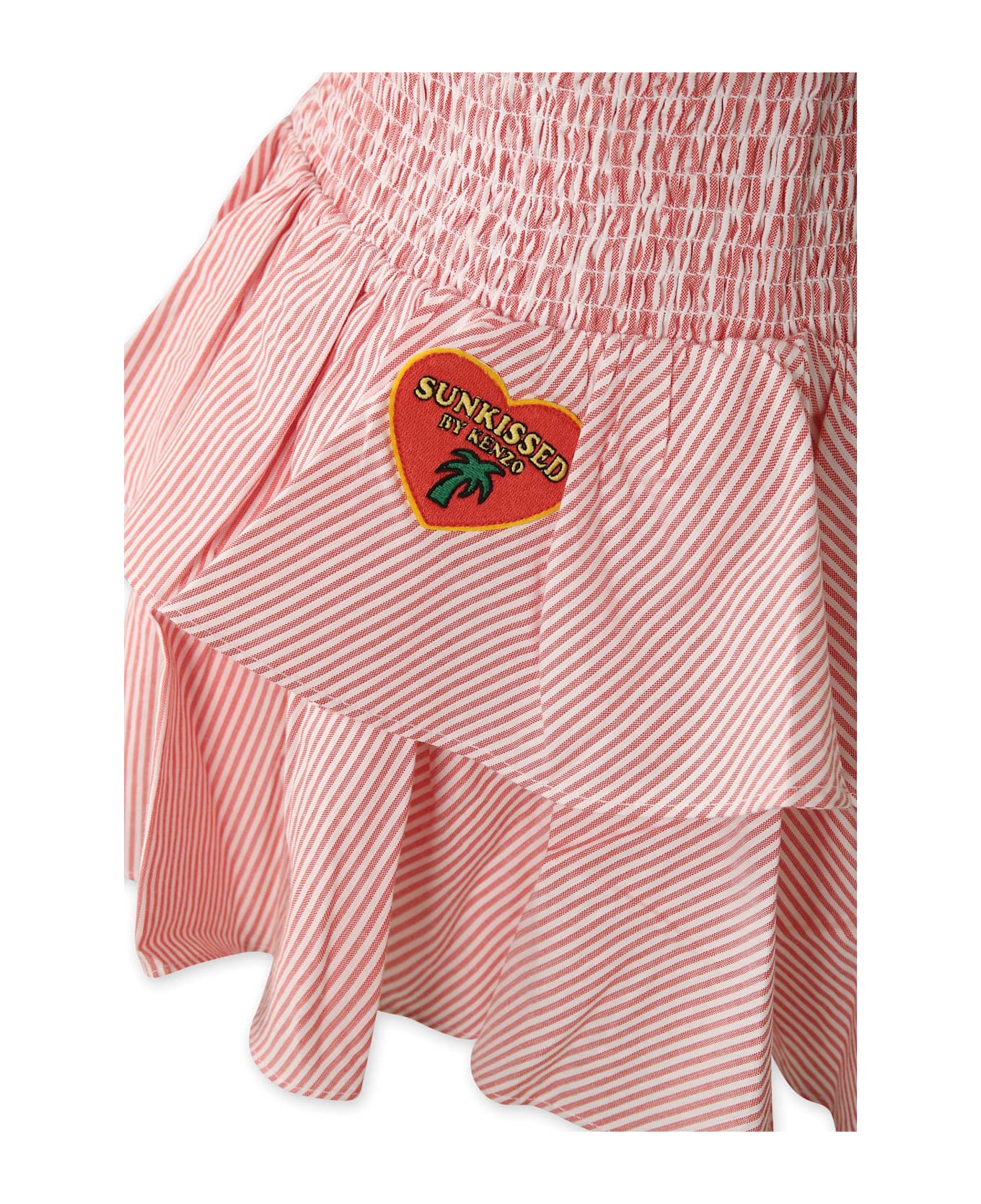 Kenzo Kids Red Skirt For Girl With Heart - Red