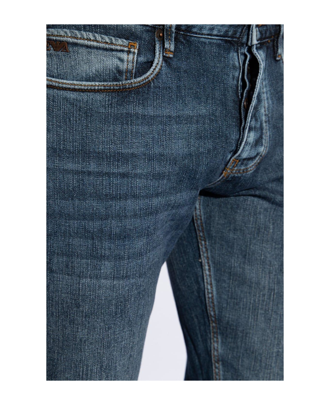 Emporio Armani Jeans With Tapered Legs - Blue