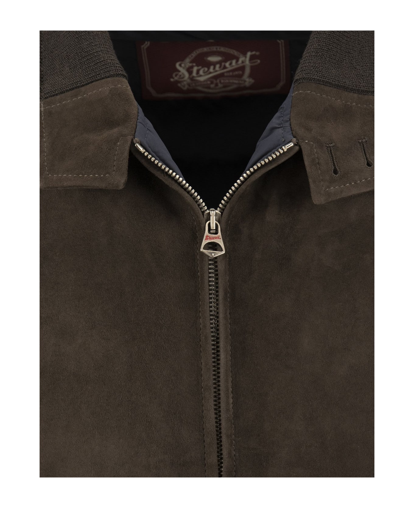 Stewart Suede Leather Jacket - Brown ジャケット