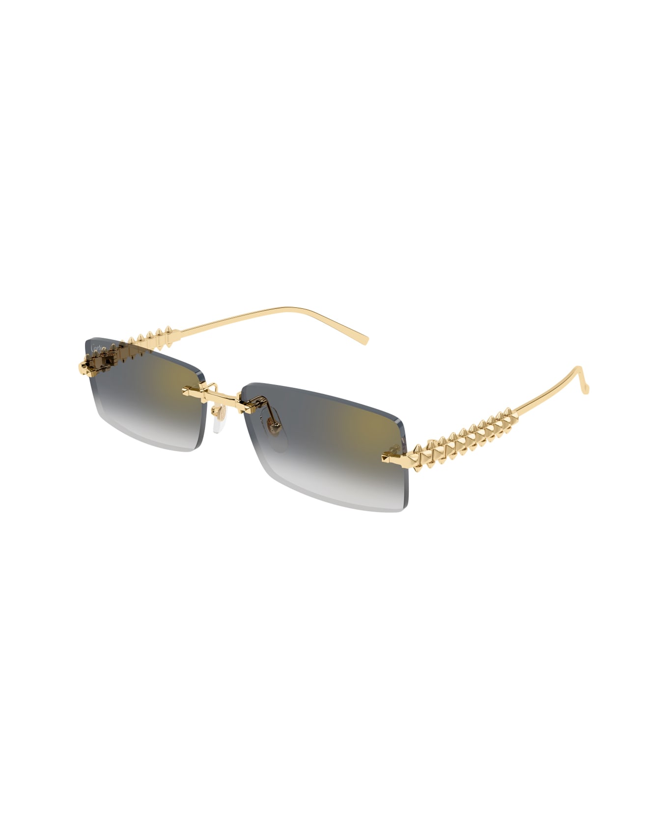 Cartier Eyewear Cartier Ct0604s Clash De Cartier 001 Gold Grey Sunglasses - Oro