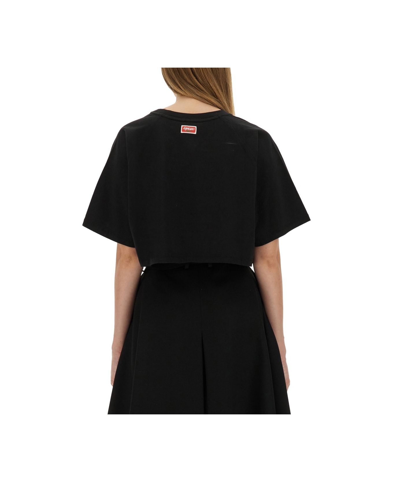 Kenzo Cropped T-shirt "futura" - BLACK
