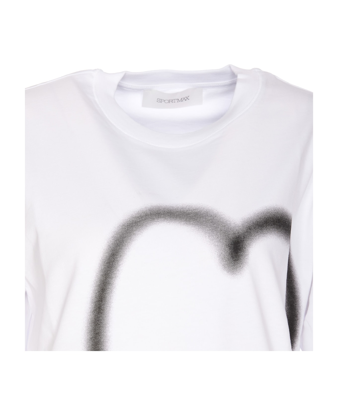 SportMax Jersey T-shirt Heart Print - White Tシャツ