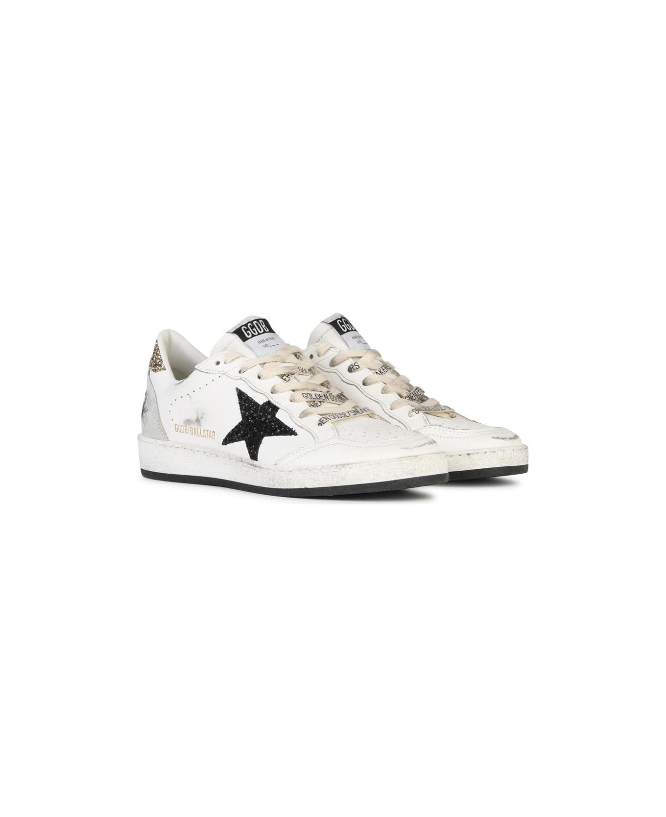 Golden Goose 'ball Star' White Leather Sneakers - White スニーカー