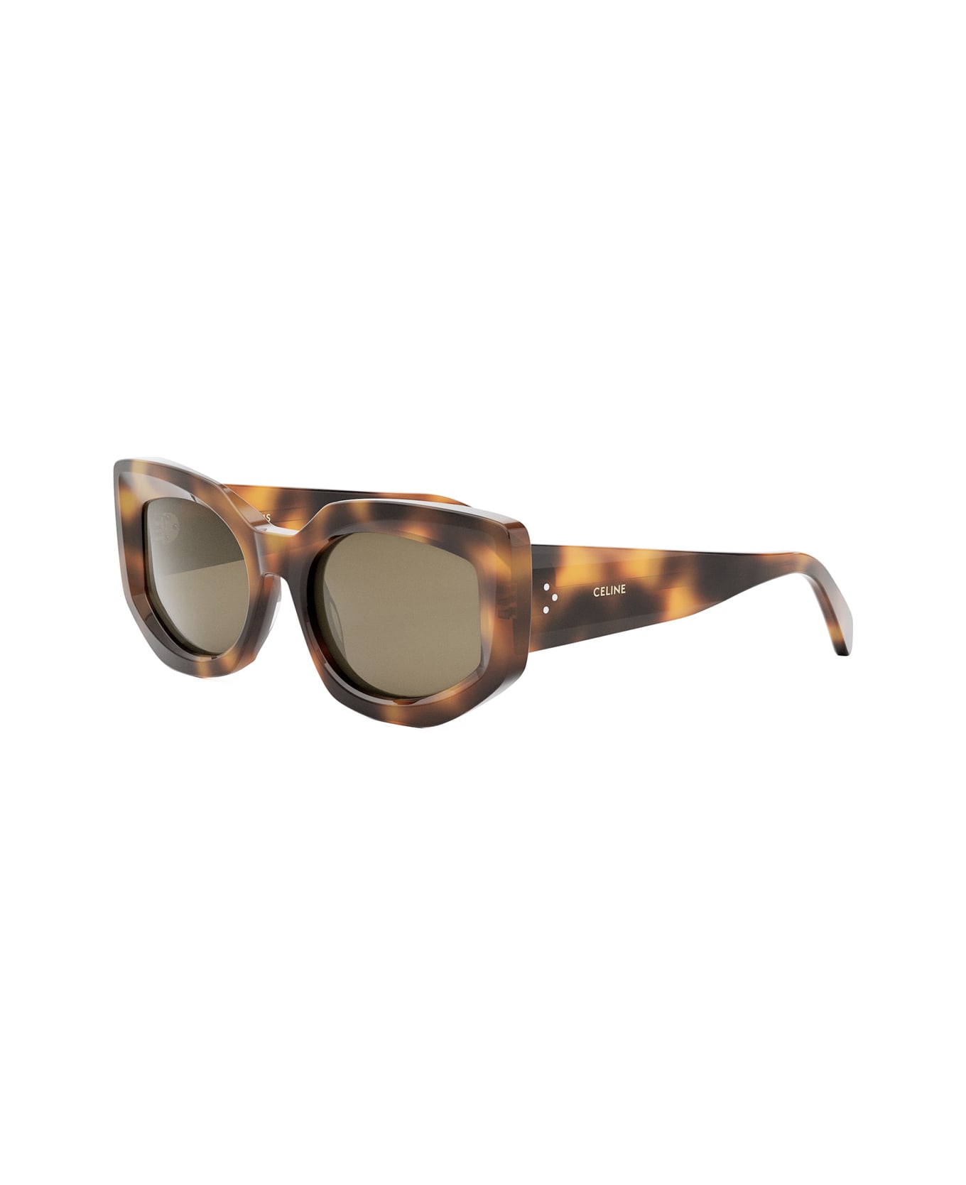 Celine Cl40277i Celine 3 Dots 53e Havana Sunglasses - Marrone