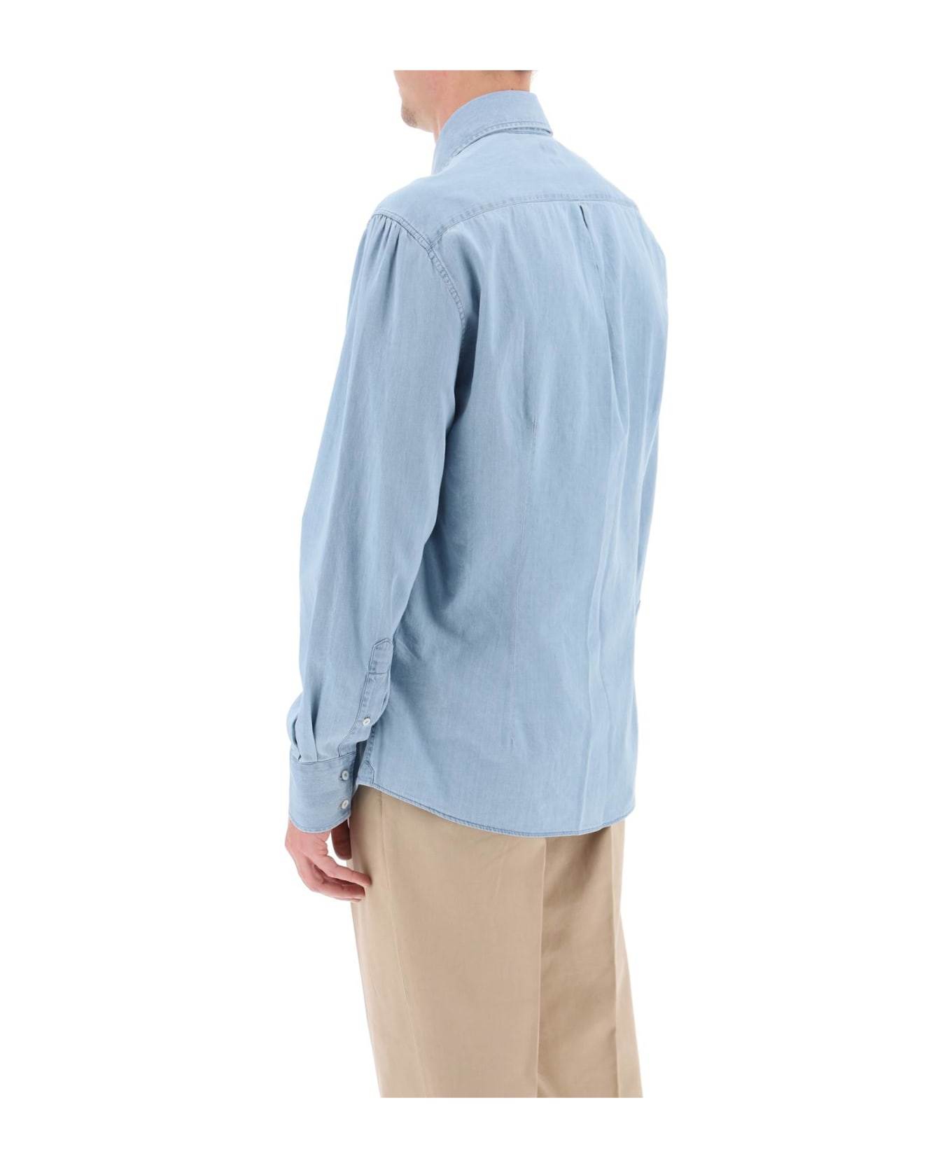 Brunello Cucinelli Chambray Shirt - DENIM CHIARISSIMO (Light blue)