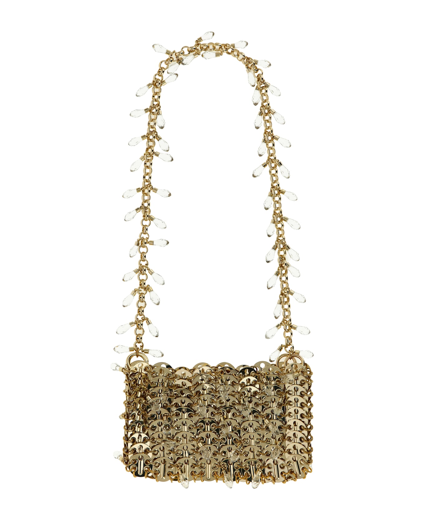 Paco Rabanne '1969 Nano Crystal' Shoulder Bag - Gold