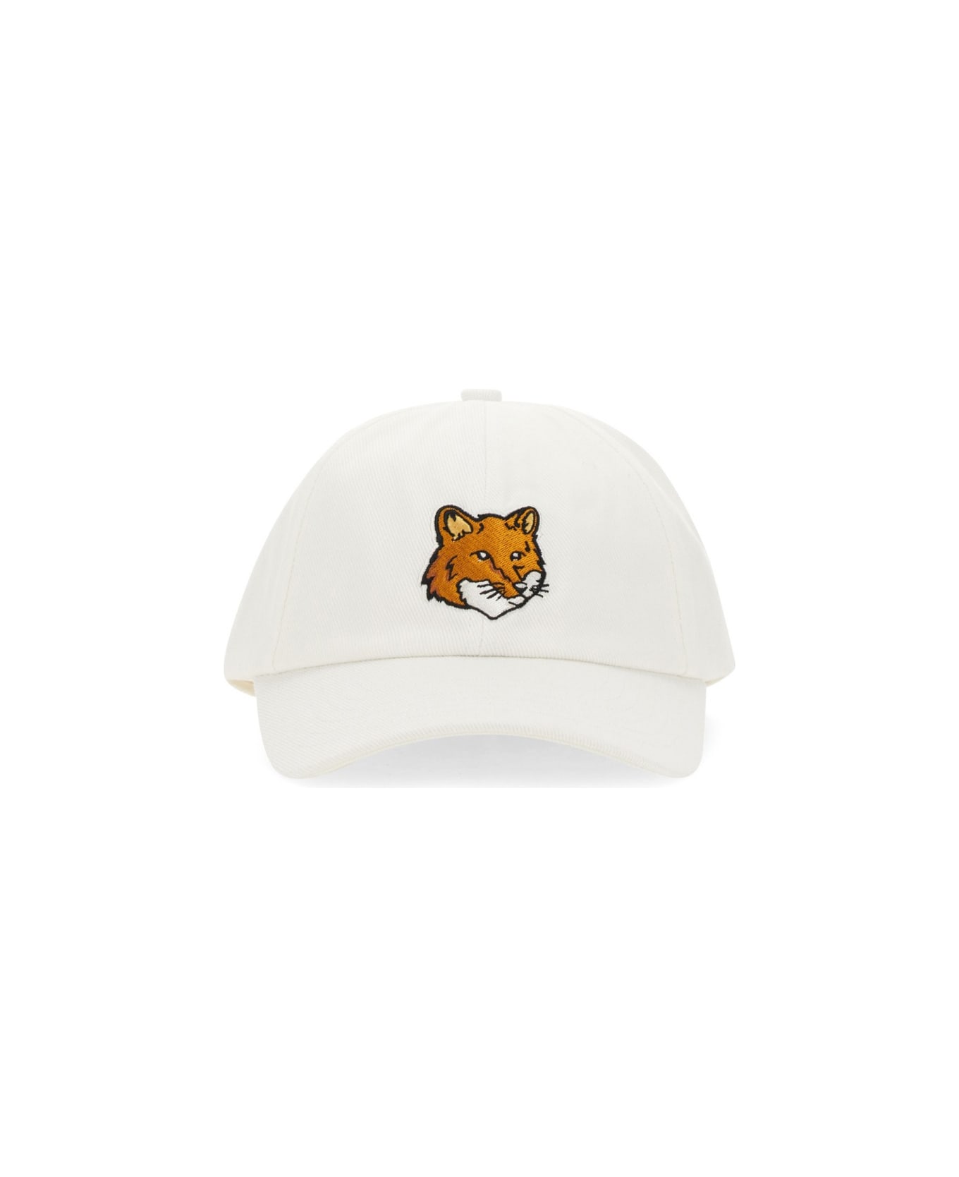 Maison Kitsuné Fox Head Baseball Hat - WHITE 帽子