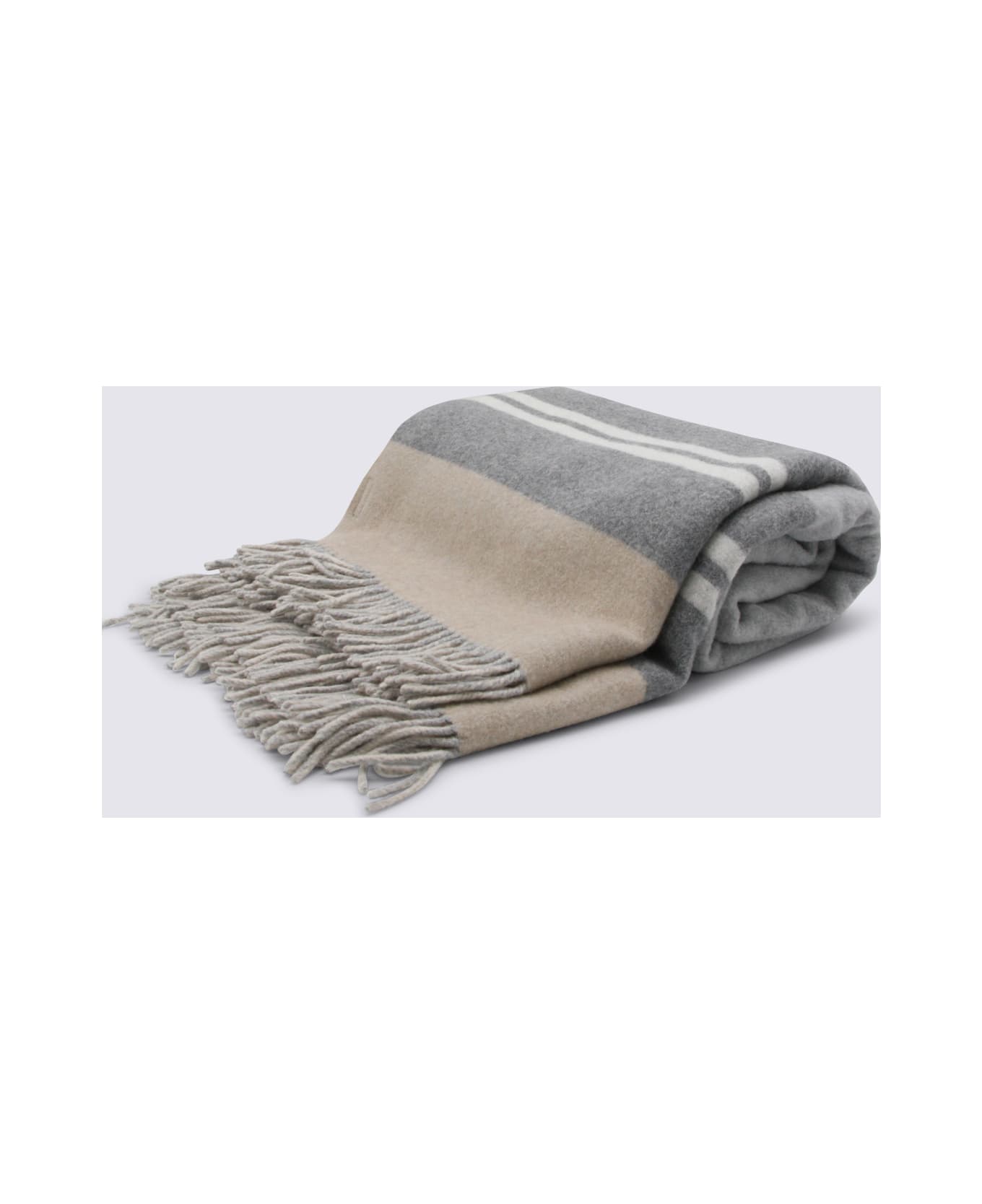 Brunello Cucinelli Light Grey Cashmere Blanket