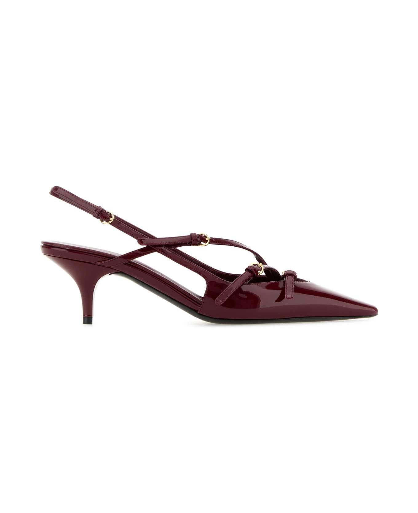 Miu Miu Tyrian Purple Leather Pumps - PORPORA