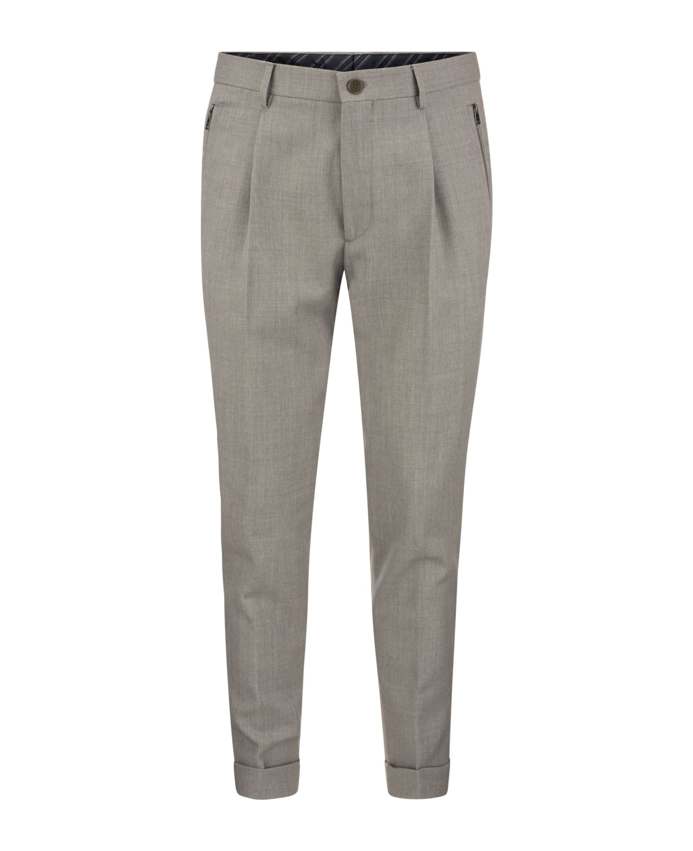 Etro Virgin Wool Trousers - Grey
