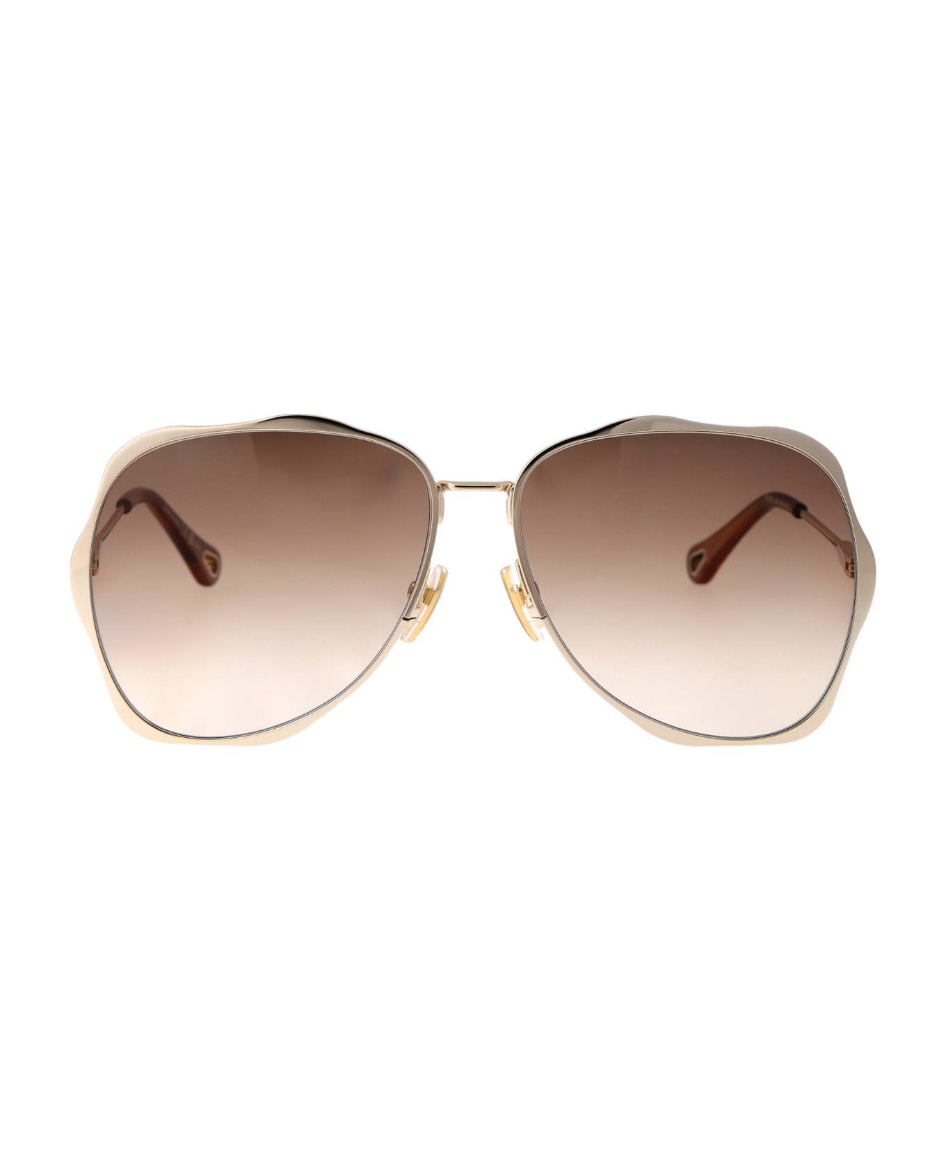Chloé Eyewear Ch0177s Sunglasses - 002 GOLD GOLD BROWN サングラス