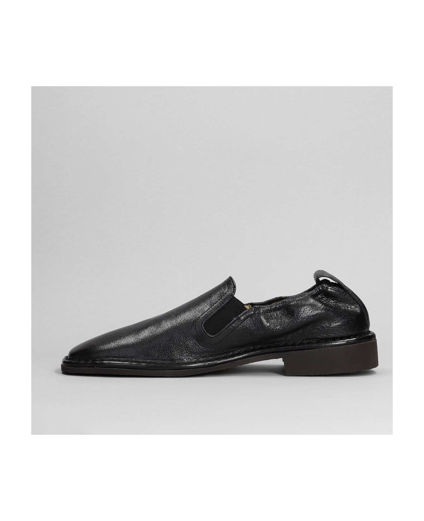 Lemaire Loafers In Black Leather - black ローファー＆デッキシューズ