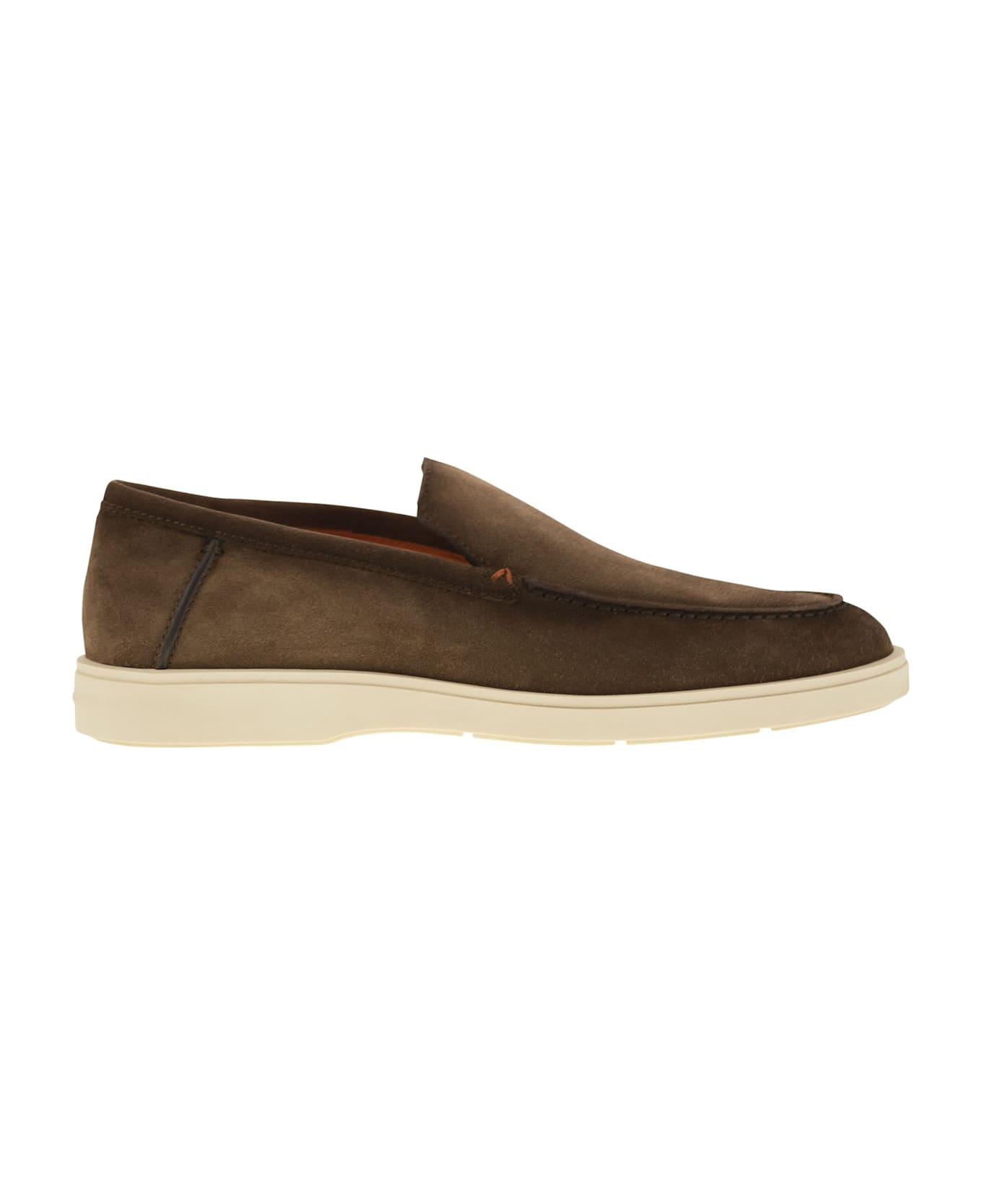 Santoni Suede Moccasin - Brown