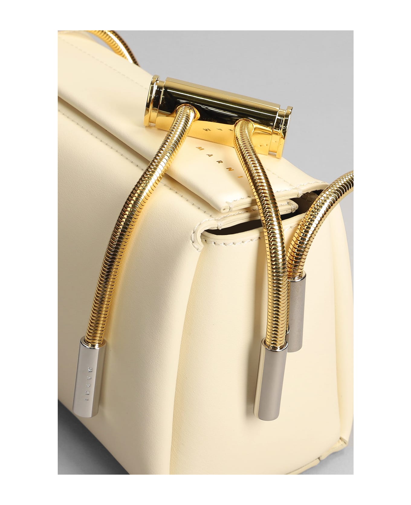 Marni Shoulder Bag In Beige Leather - beige