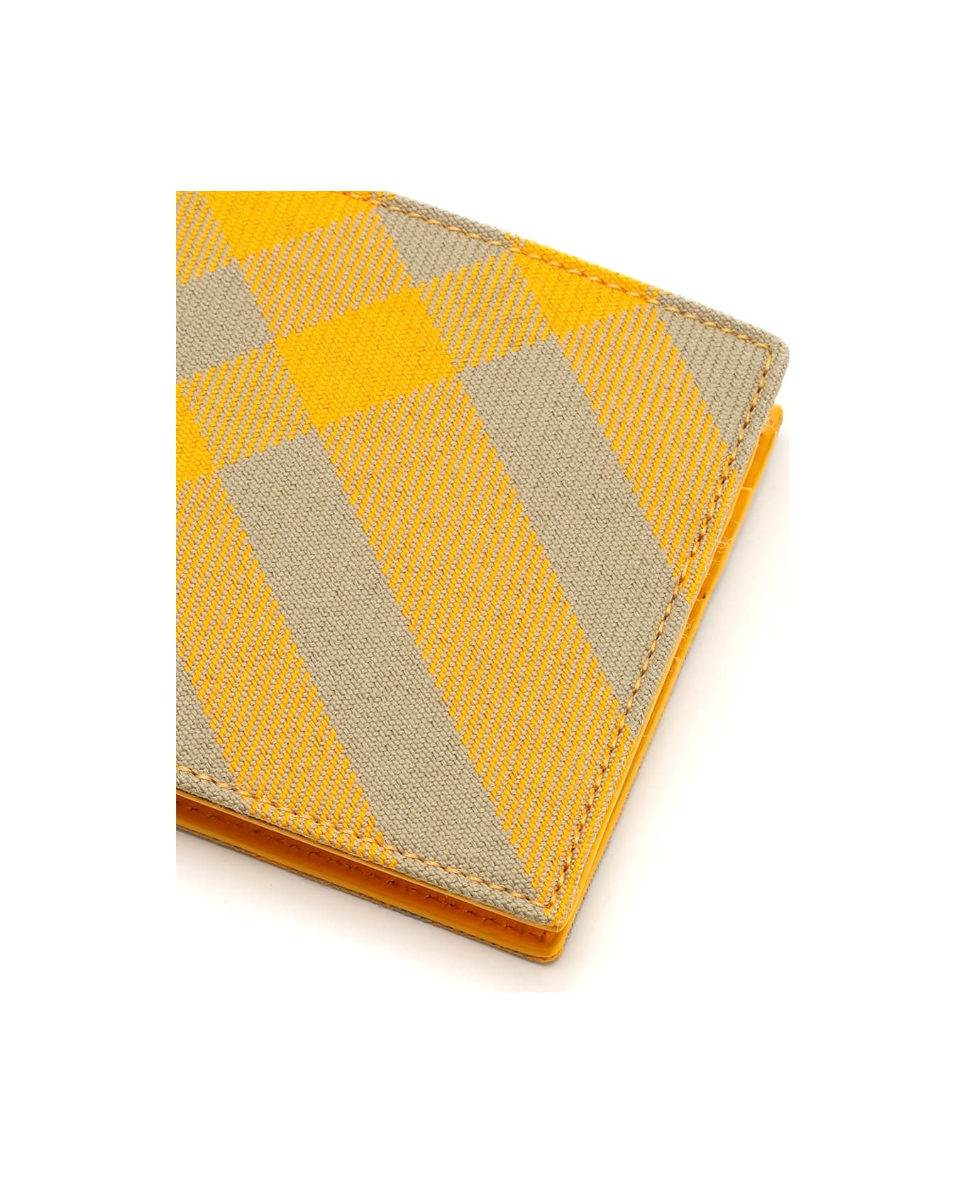 Burberry Wool And Leather Wallet - Yellow