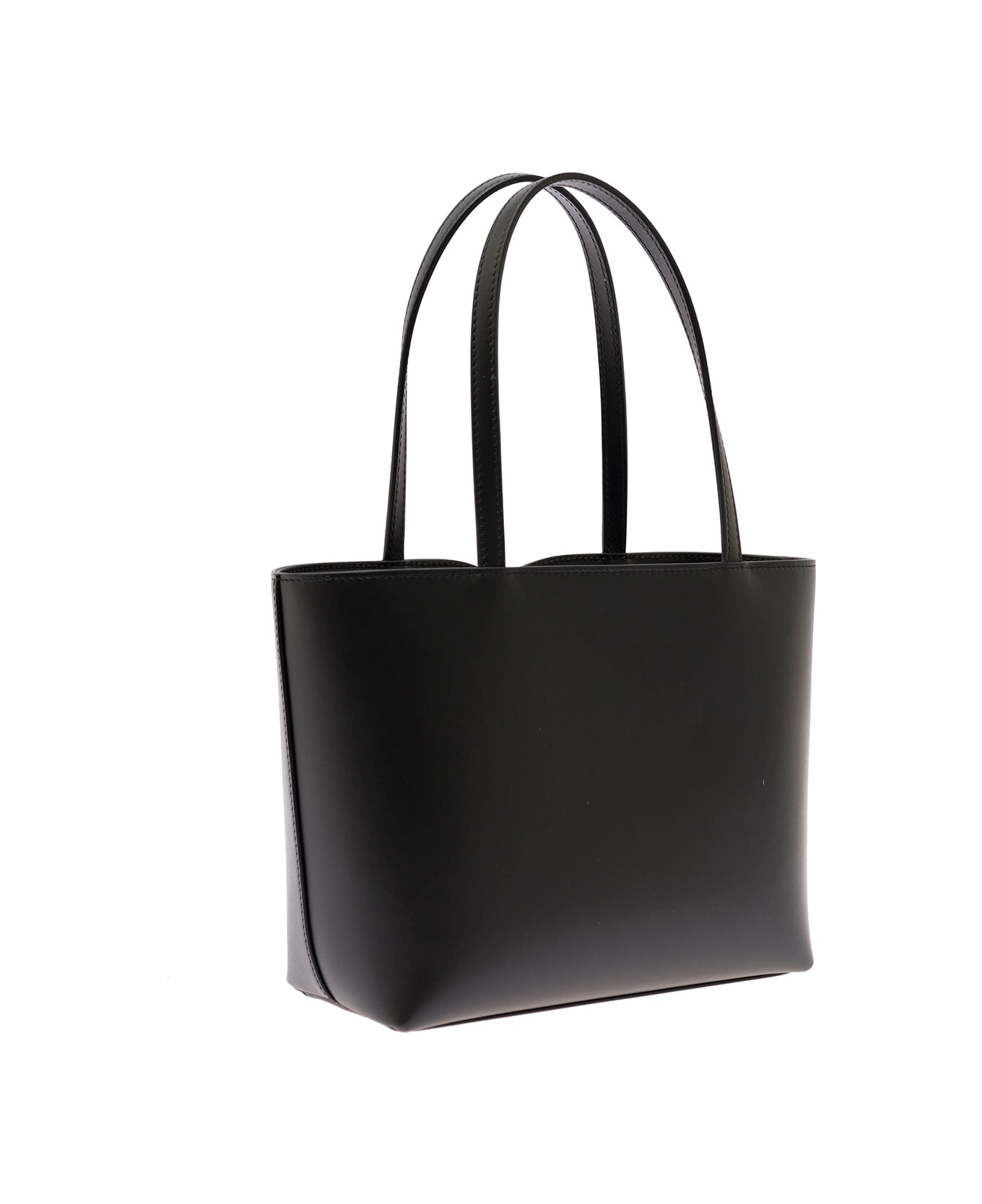 Dolce & Gabbana 'dg Logo' Black Small Shopper In Leather Woman ...