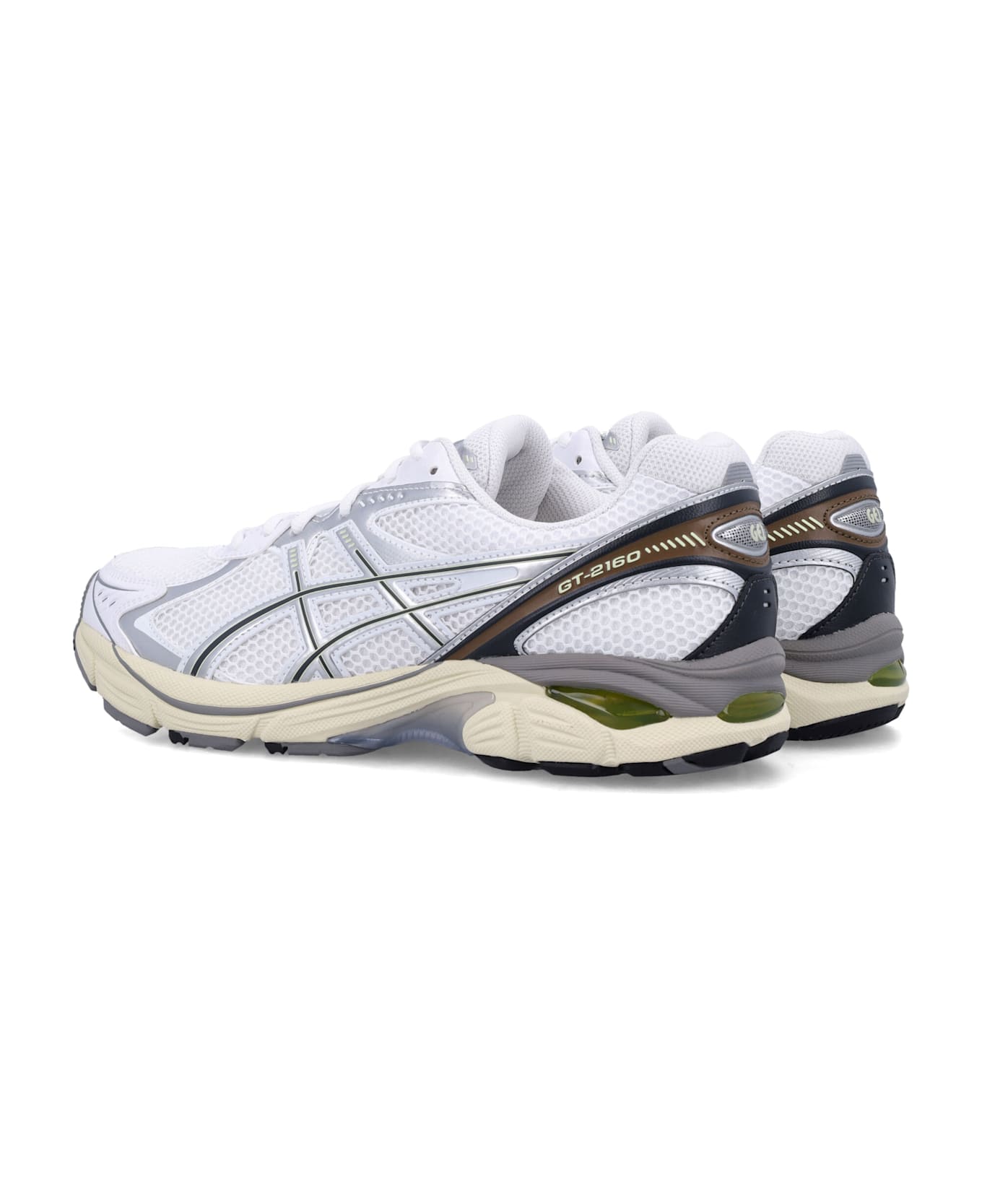 Asics Gt-2160 White Mesh Sneakers - WHITE/SOFT YELLOW
