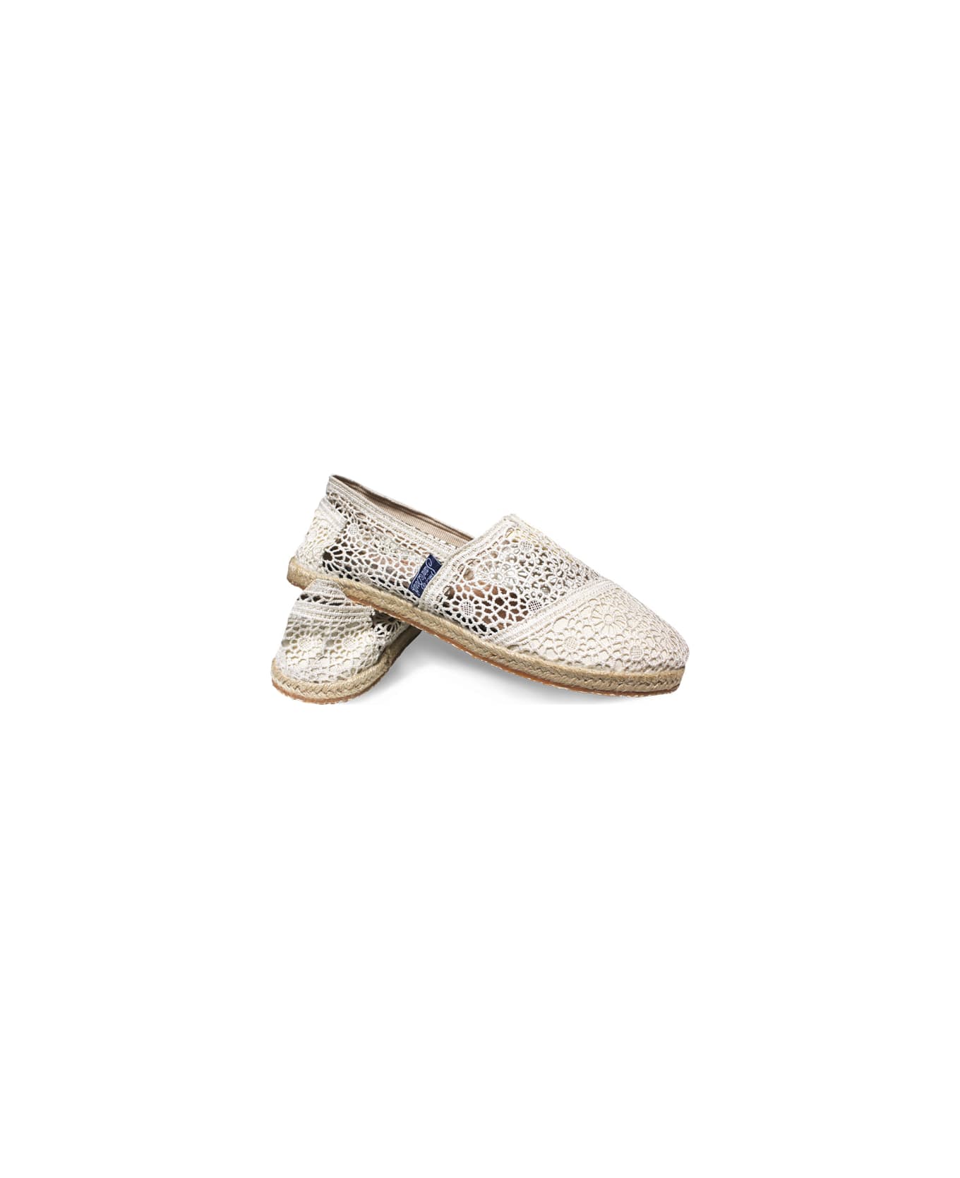 MC2 Saint Barth Off White Macramè Espadrillas - WHITE
