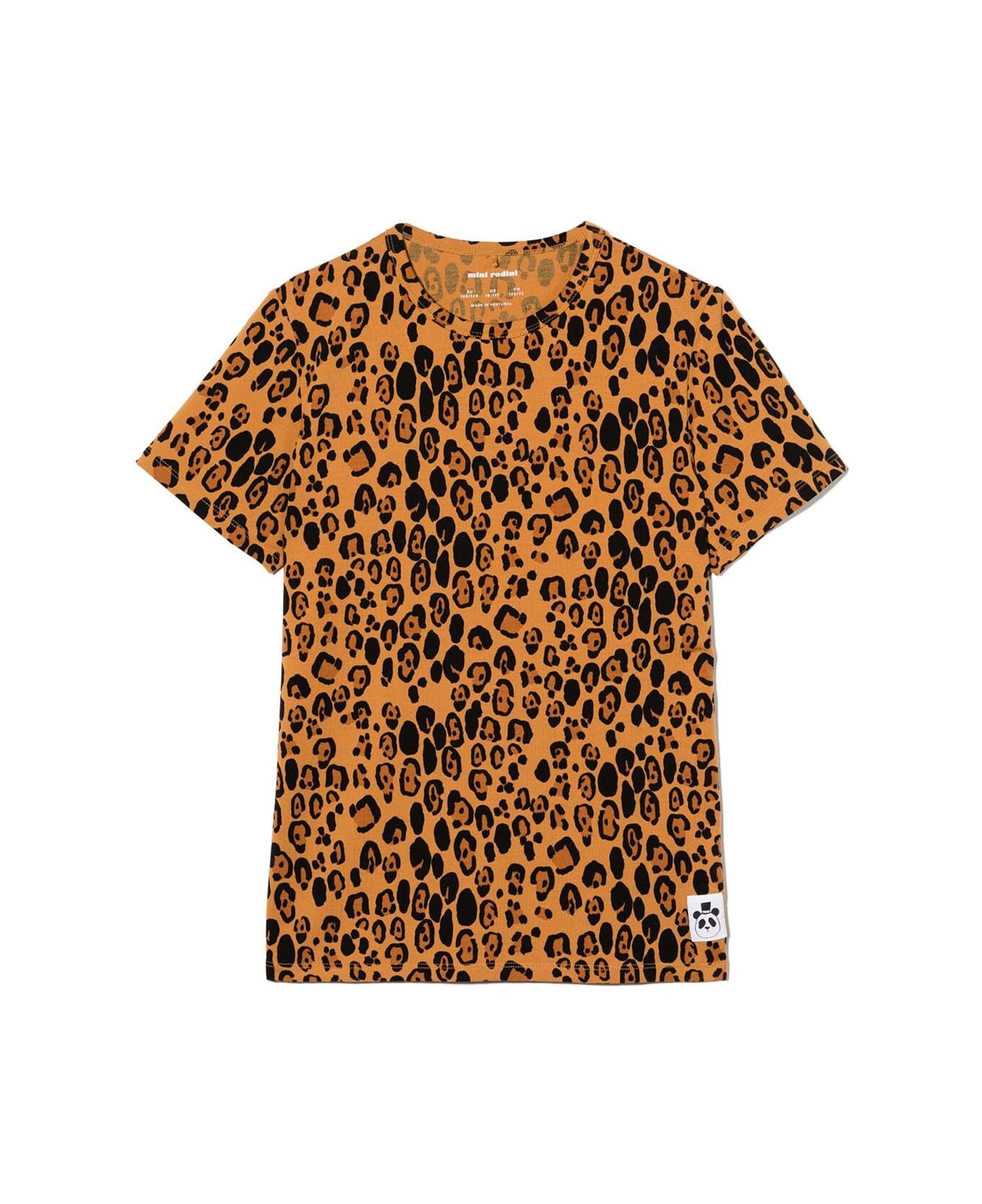 Mini Rodini Kids Girls's Lyocell Blend Leopard Printed T-shirt - Orange