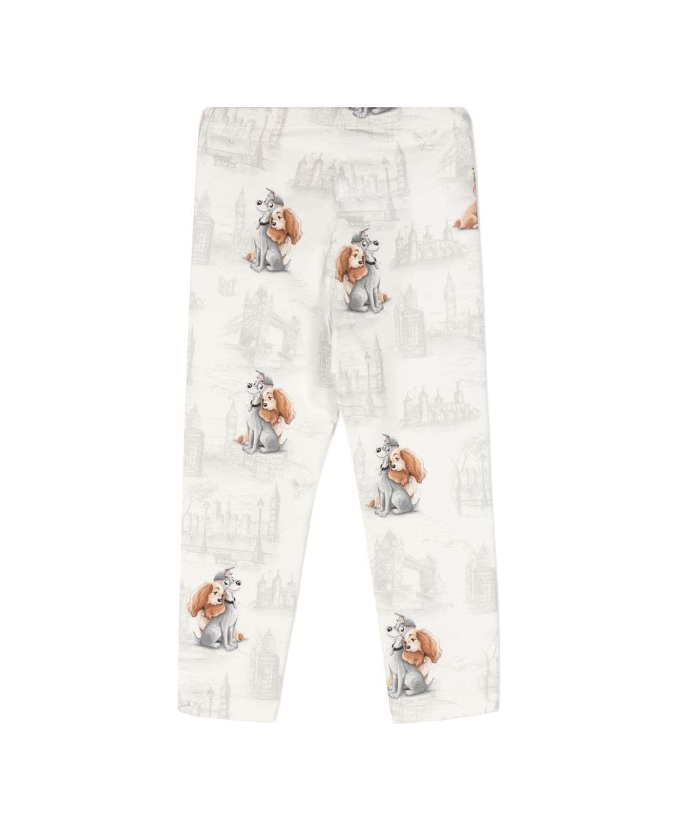 Monnalisa White/multicolor Girl Trousers - MultiColour