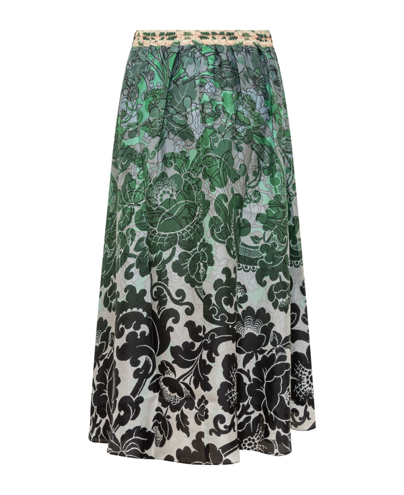 Pierre-Louis Mascia Silk Skirt With Floral Print - FANTASIA
