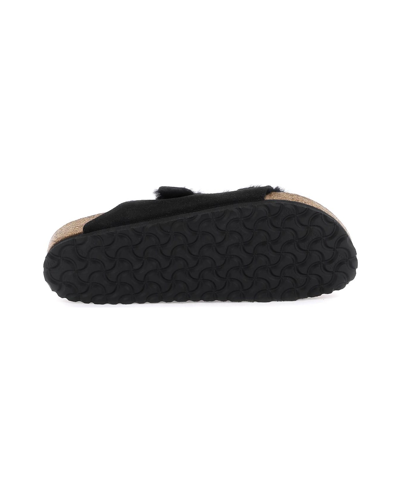Birkenstock 'arizona' Shearling Mules - Black