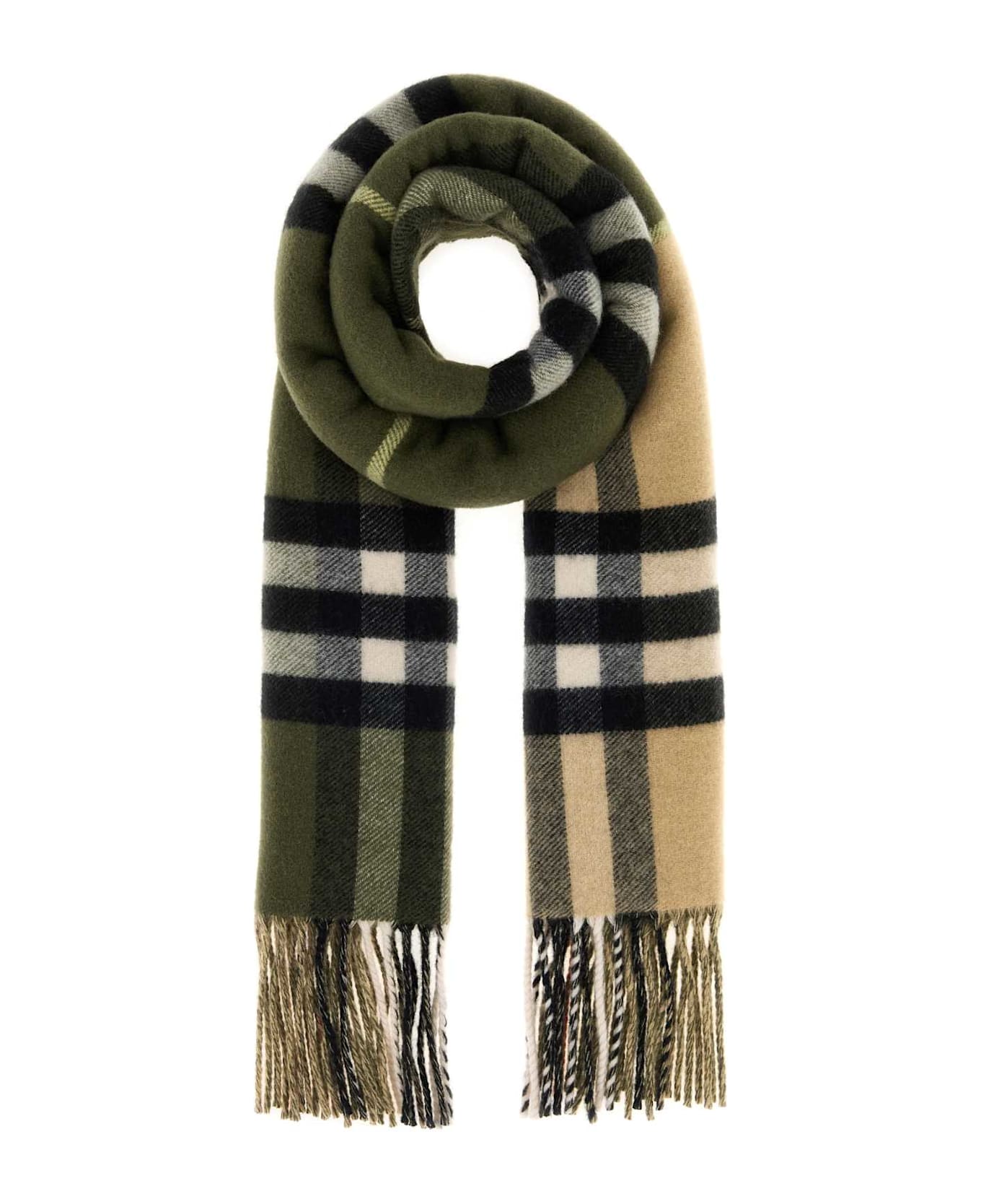 Burberry Embroidered Cashmere Scarf - PEAGREENSAND