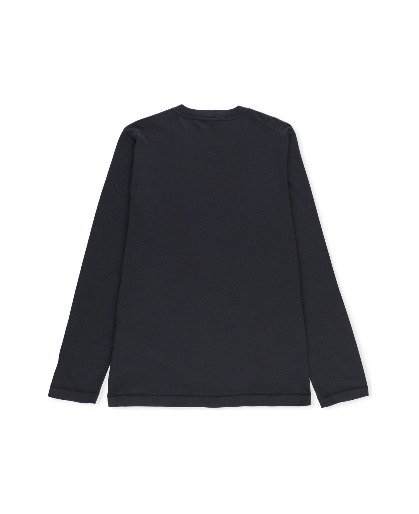 Stone Island Logo Patch Long-sleeved T-shirt - BLUE