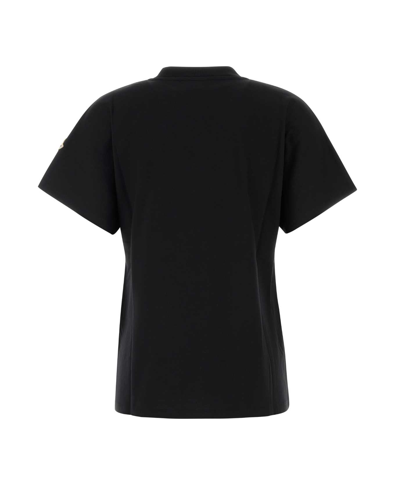 Moncler Black Cotton T-shirt - 999