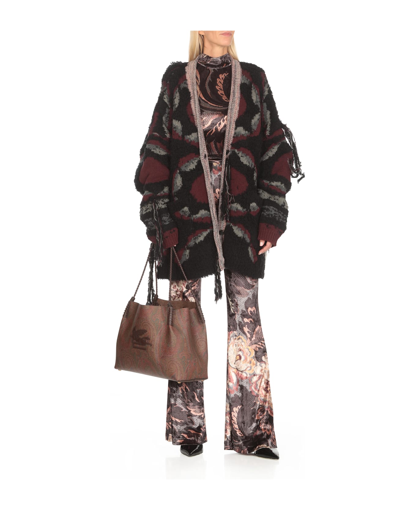 Etro Wool Blend Oversize Cardigan - MultiColour