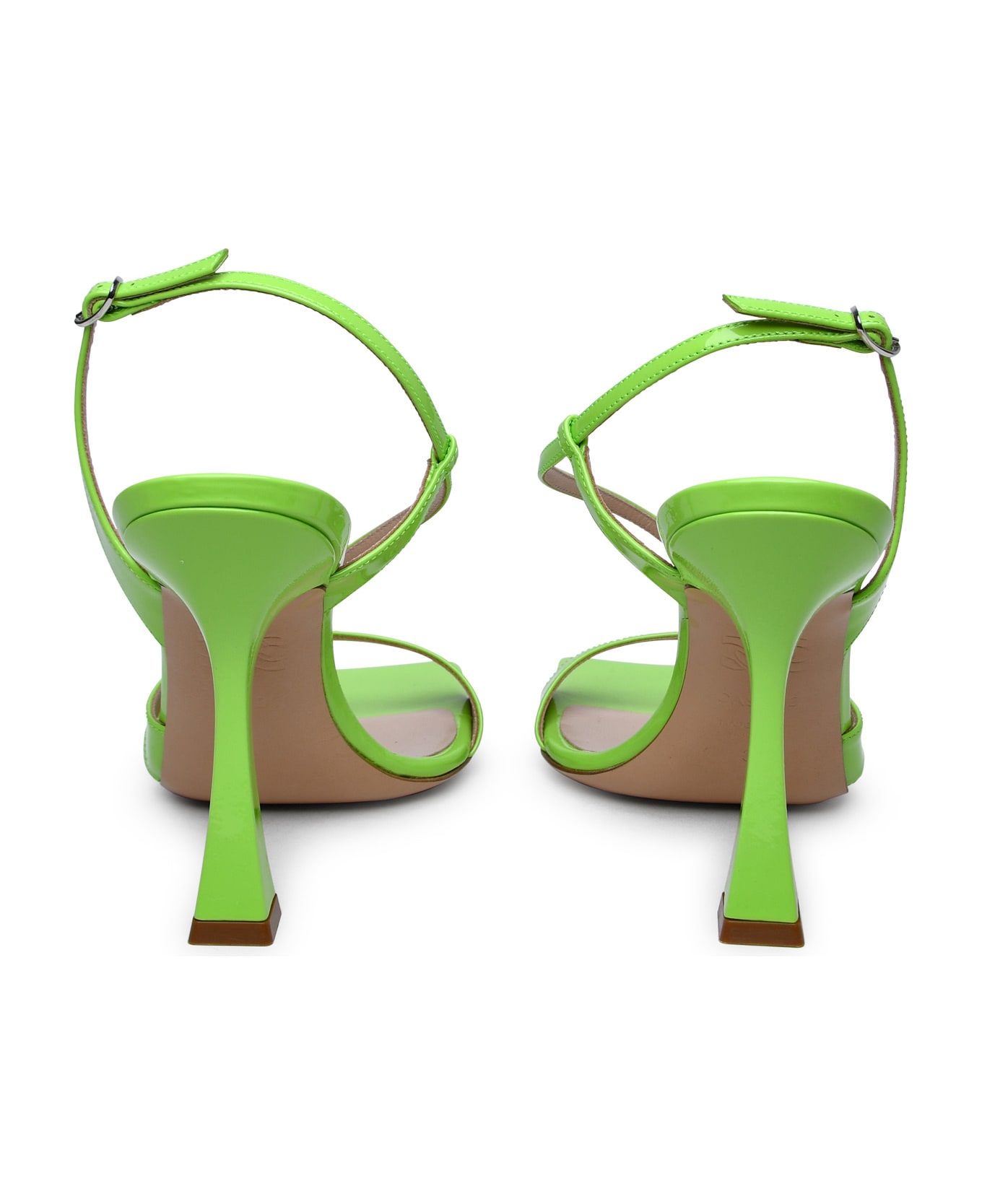 Casadei 'geraldine' Spirulina Leather Sandals - Green サンダル