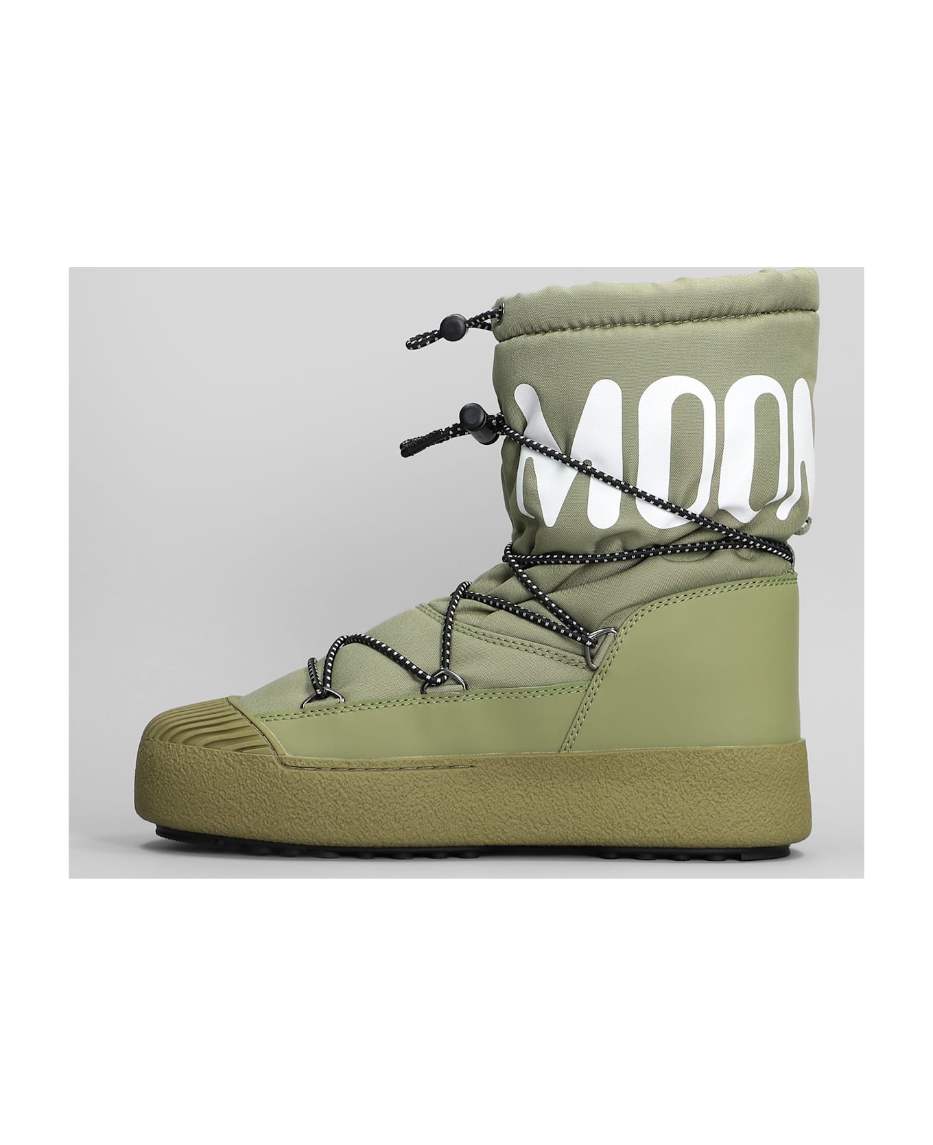 Moon Boot Mb Mrack Polar Ankle Boots In Green Nylon - GREEN