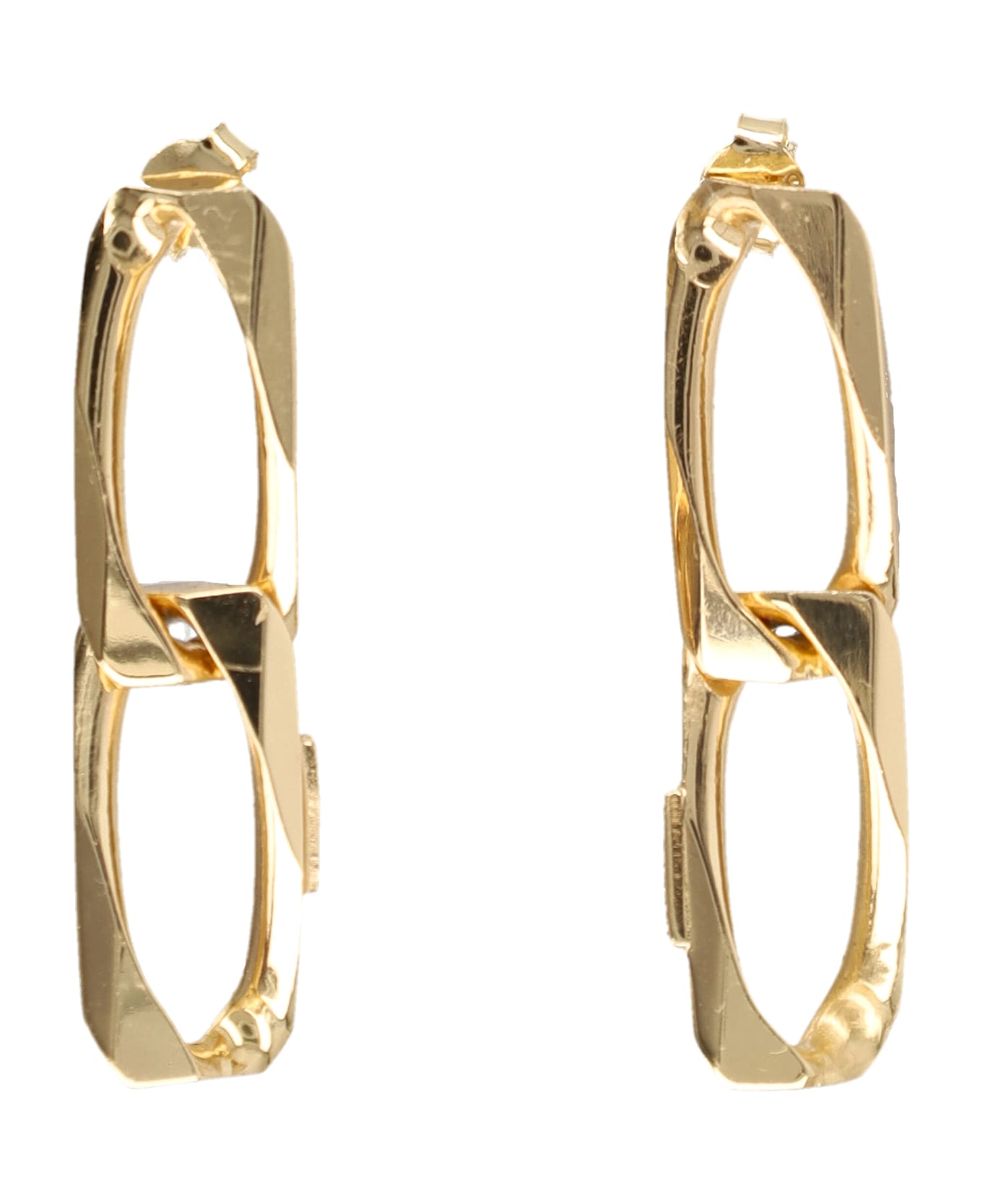 Emanuele Bicocchi Gold-plated Silver Chain Link Earrings - GOLD