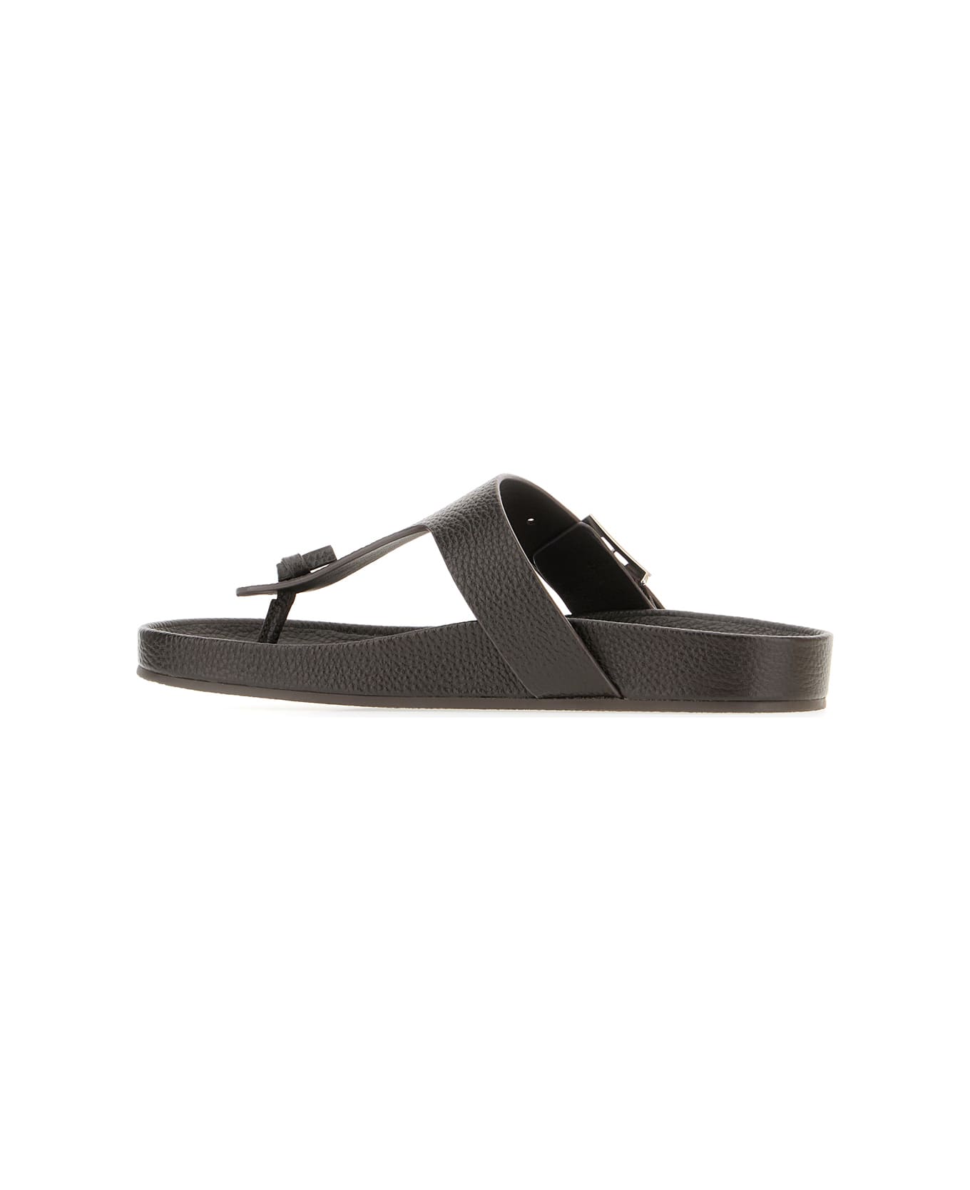 Tory Burch Dark Brown Leather Mellow Thong Sandals - COCOA COCOA