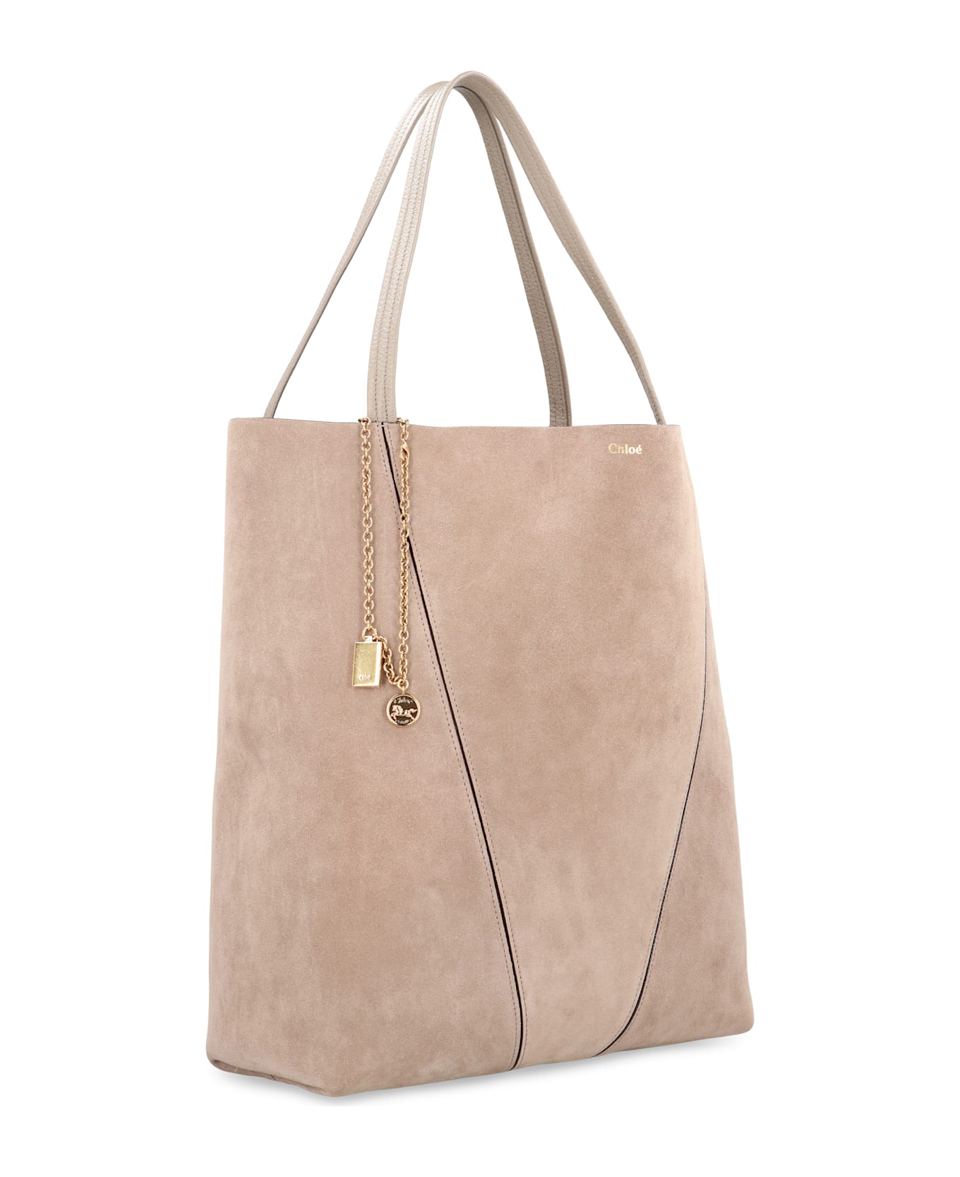 Chloé Spin Large Tote Bag - Sand
