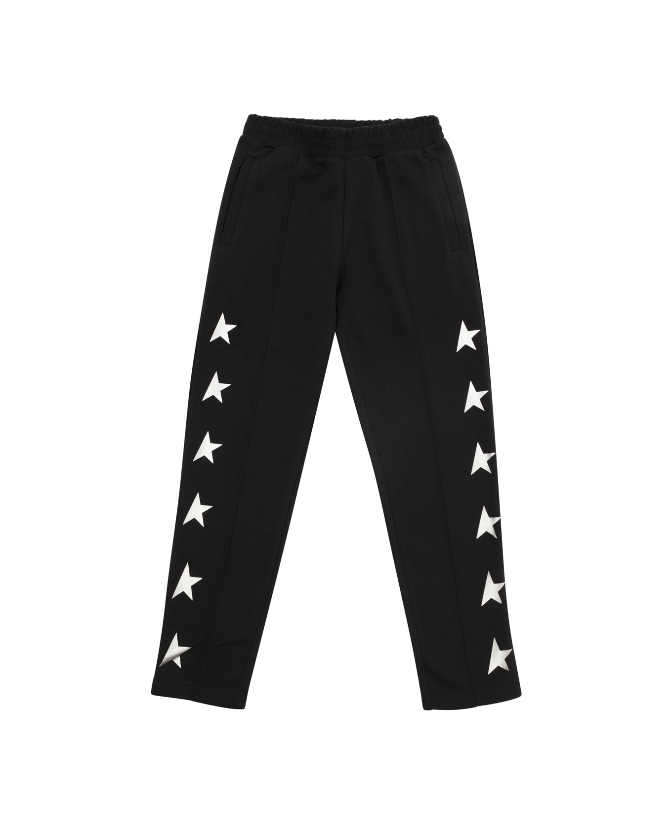 Golden Goose Star / Boy's Jogging Pants Tapared Leg / Multistar Printed Include Cod Gyp - Black ボトムス
