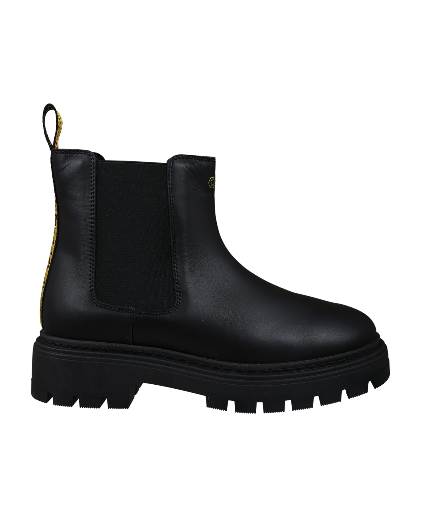 Off-White Black Ankle Boots For Kids With Logo - Black