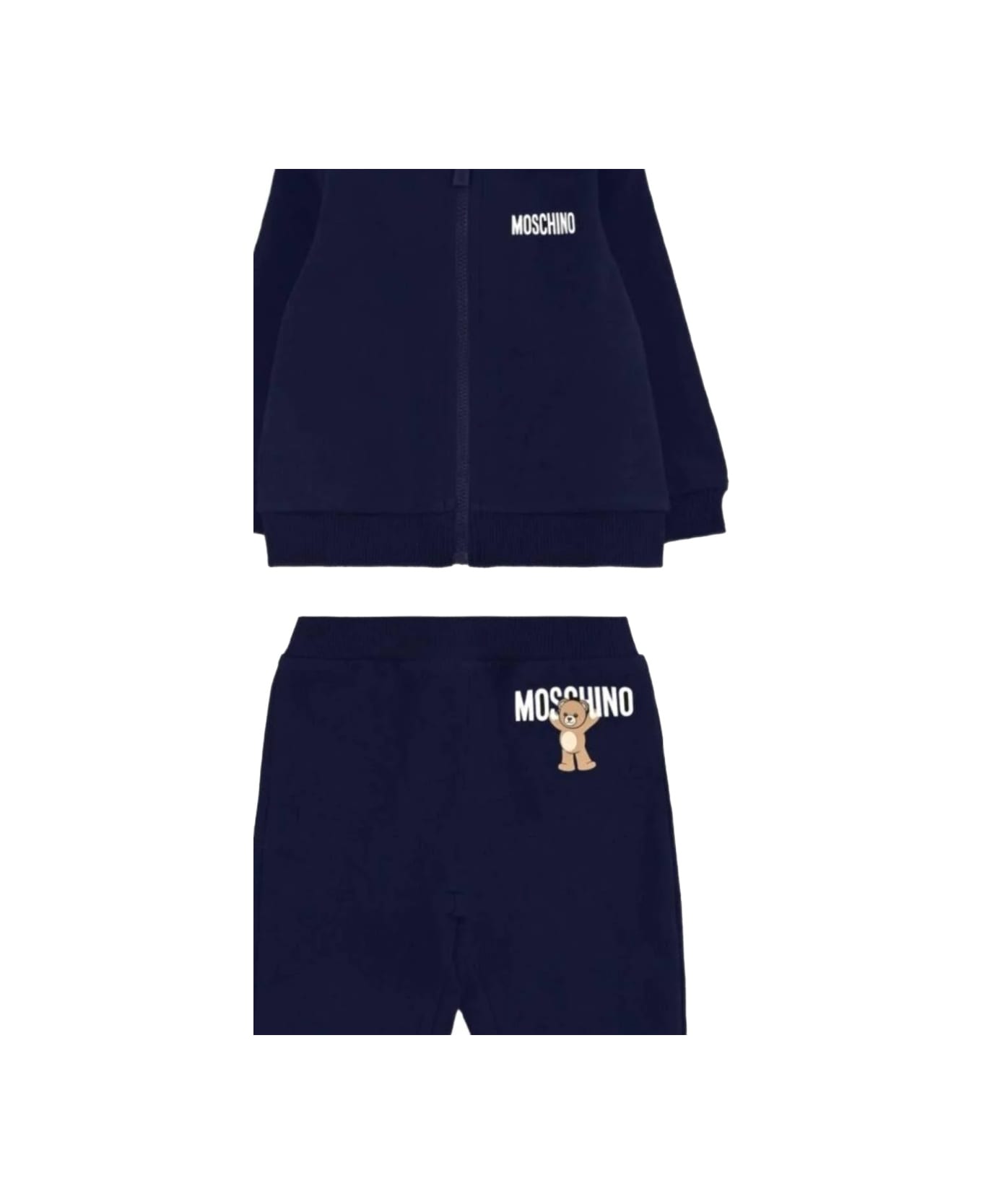 Moschino Jumpsuit With "bear" Logo - BLUE